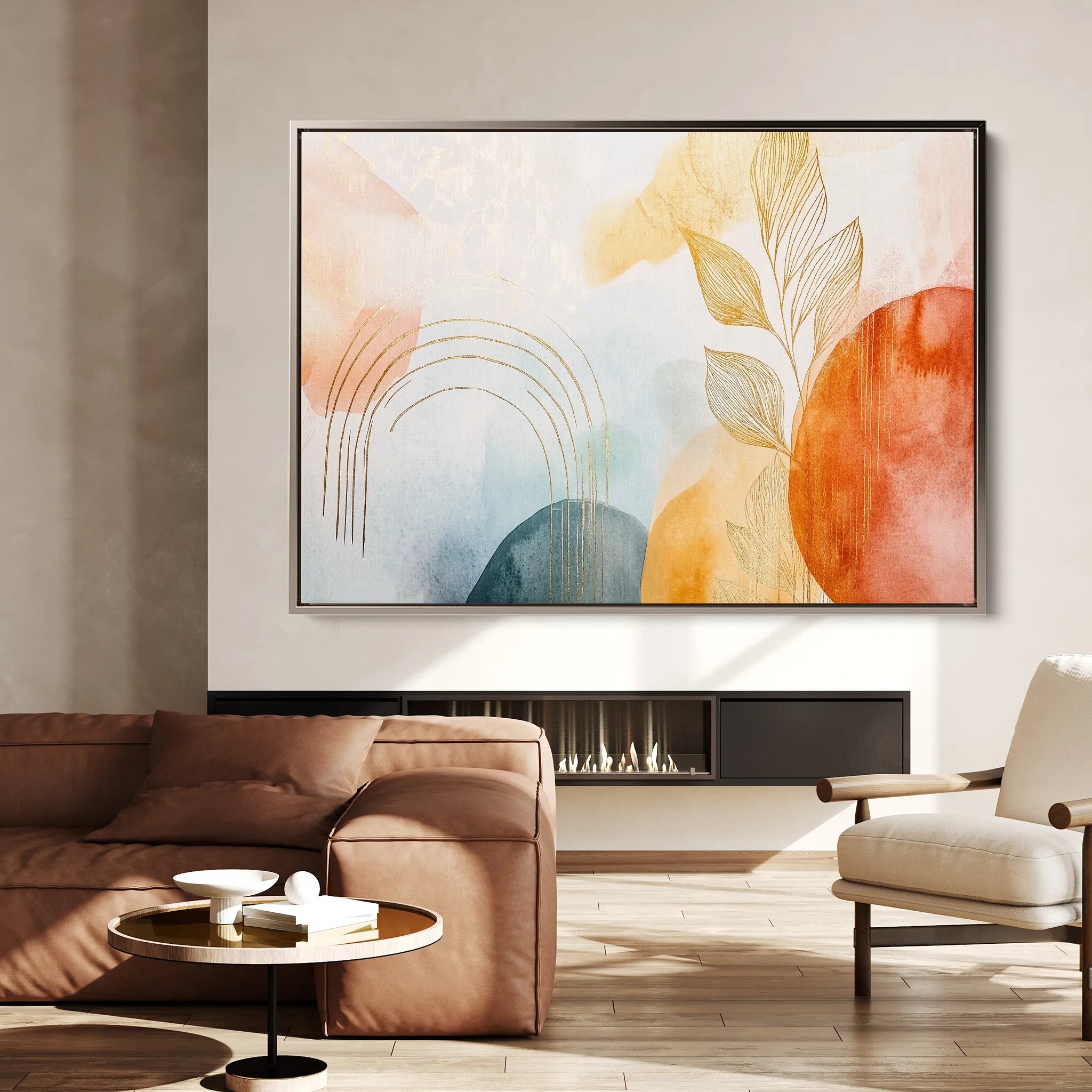 Boho 124 Canvas Art 18" x 24" / 45 x 60 cm / Black