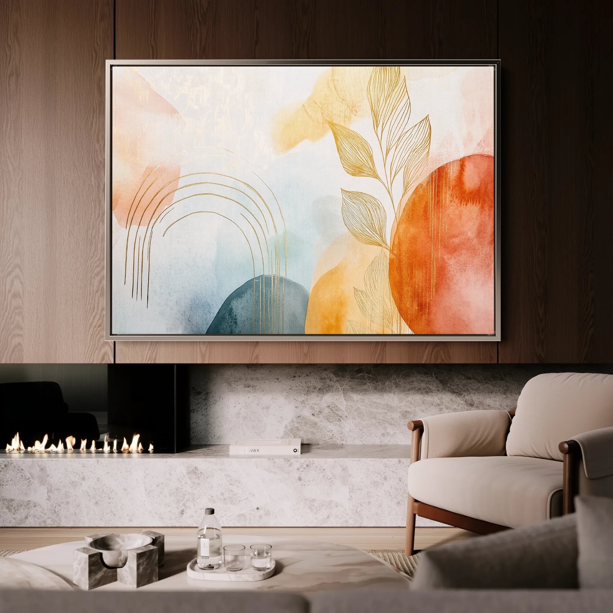 Boho 124 Canvas Art 18" x 24" / 45 x 60 cm / Black