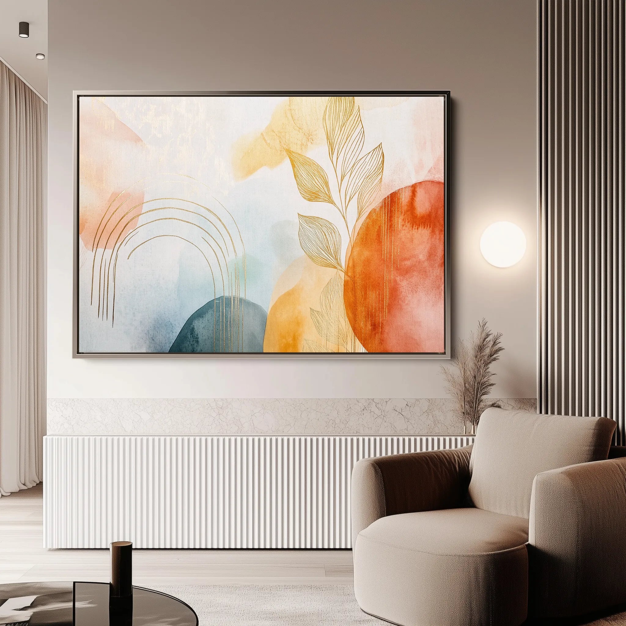 Boho 124 Canvas Art 18" x 24" / 45 x 60 cm / Black