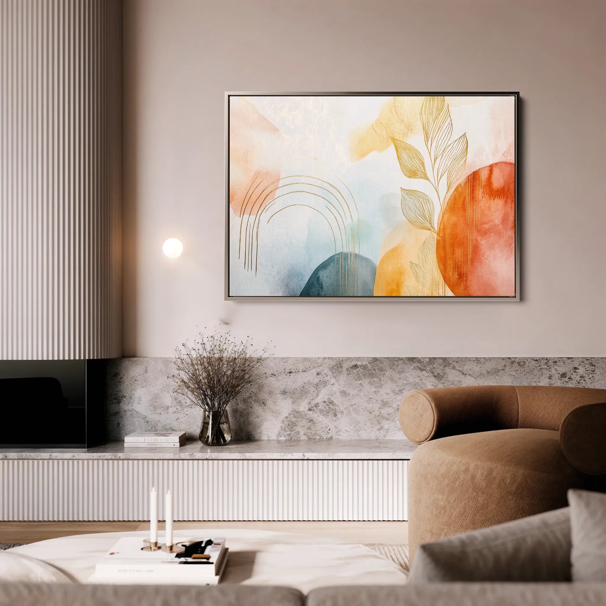 Boho 124 Canvas Art 18" x 24" / 45 x 60 cm / Black