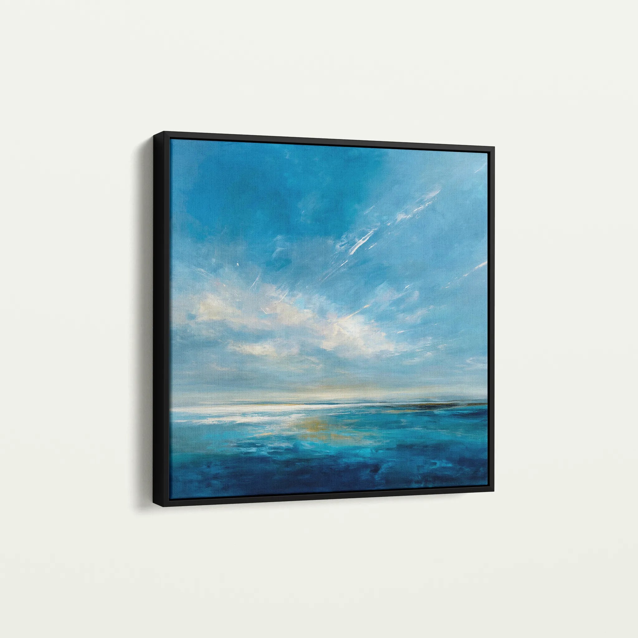 Abstract 1240 Canvas Art 16" x 16" / 40 x 40 cm / Black