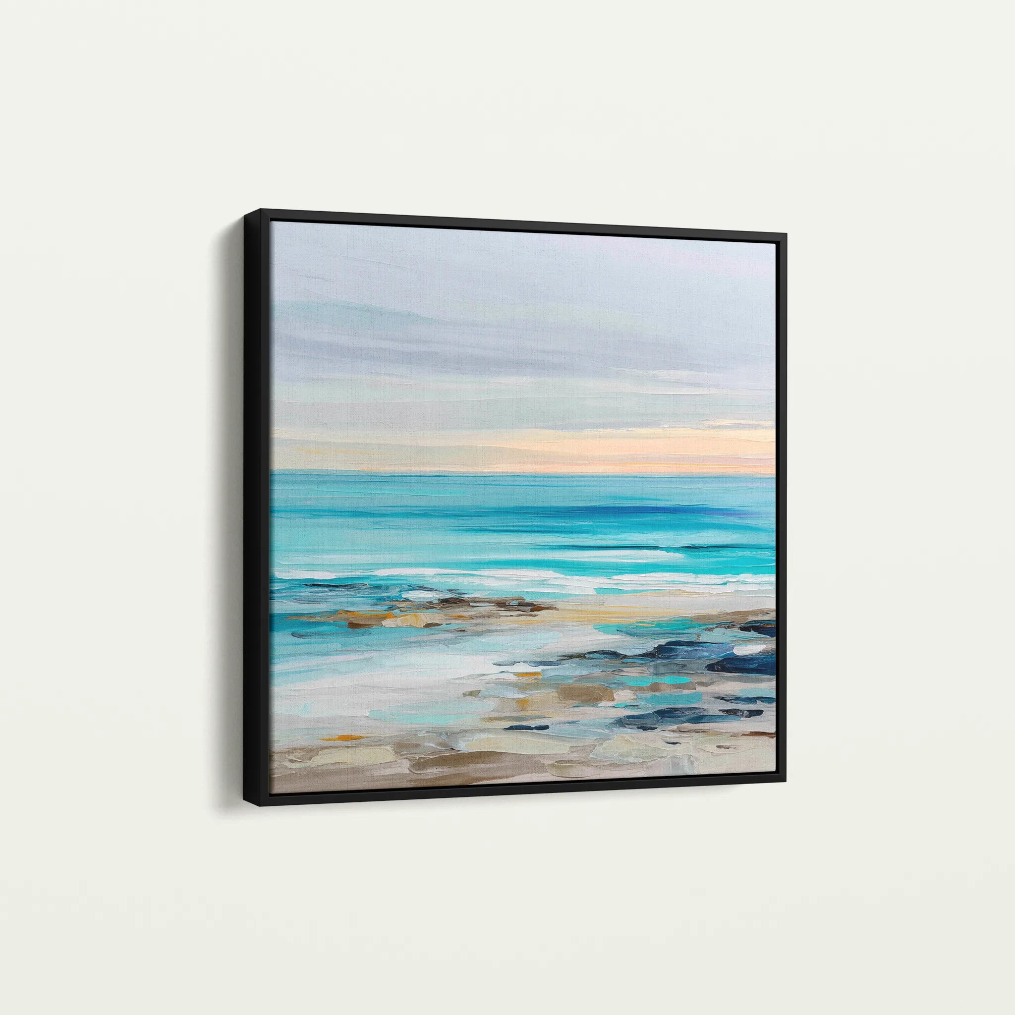 Abstract 1242 Canvas Art 16" x 16" / 40 x 40 cm / Black