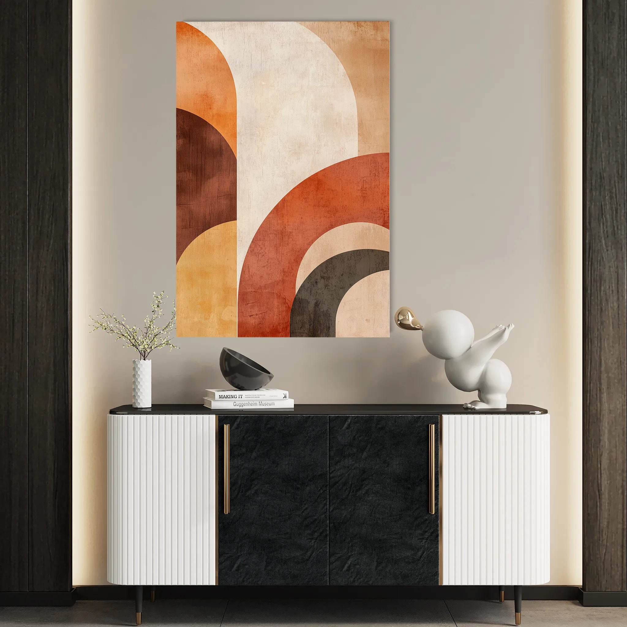 Boho 125 Canvas Art 18" x 24" / 45 x 60 cm / Black
