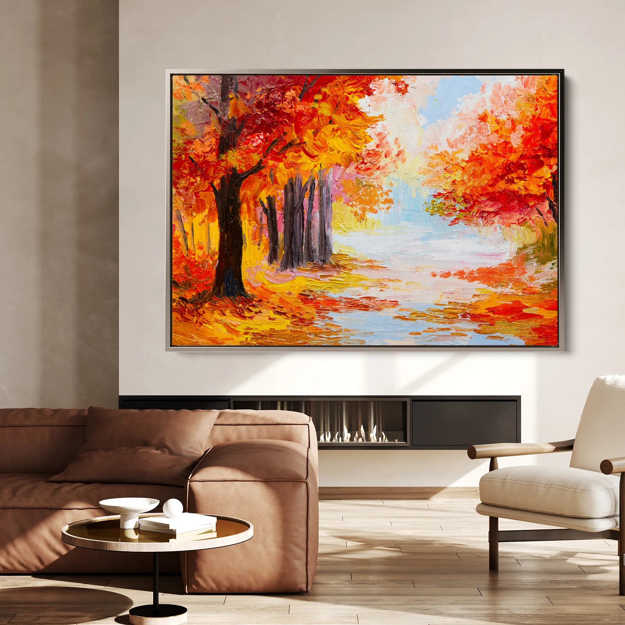 Landscape 125 Canvas Art 18" x 24" / 45 x 60 cm / Black