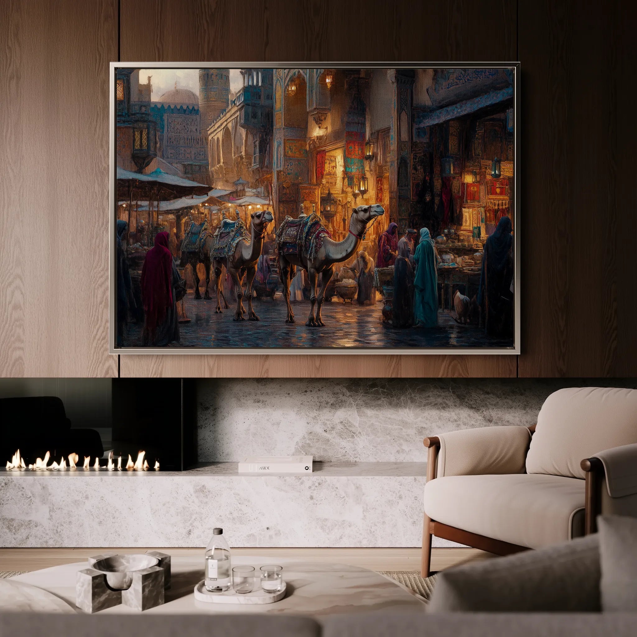 Orientalist 125 Canvas Art 18" x 24" / 45 x 60 cm / Black