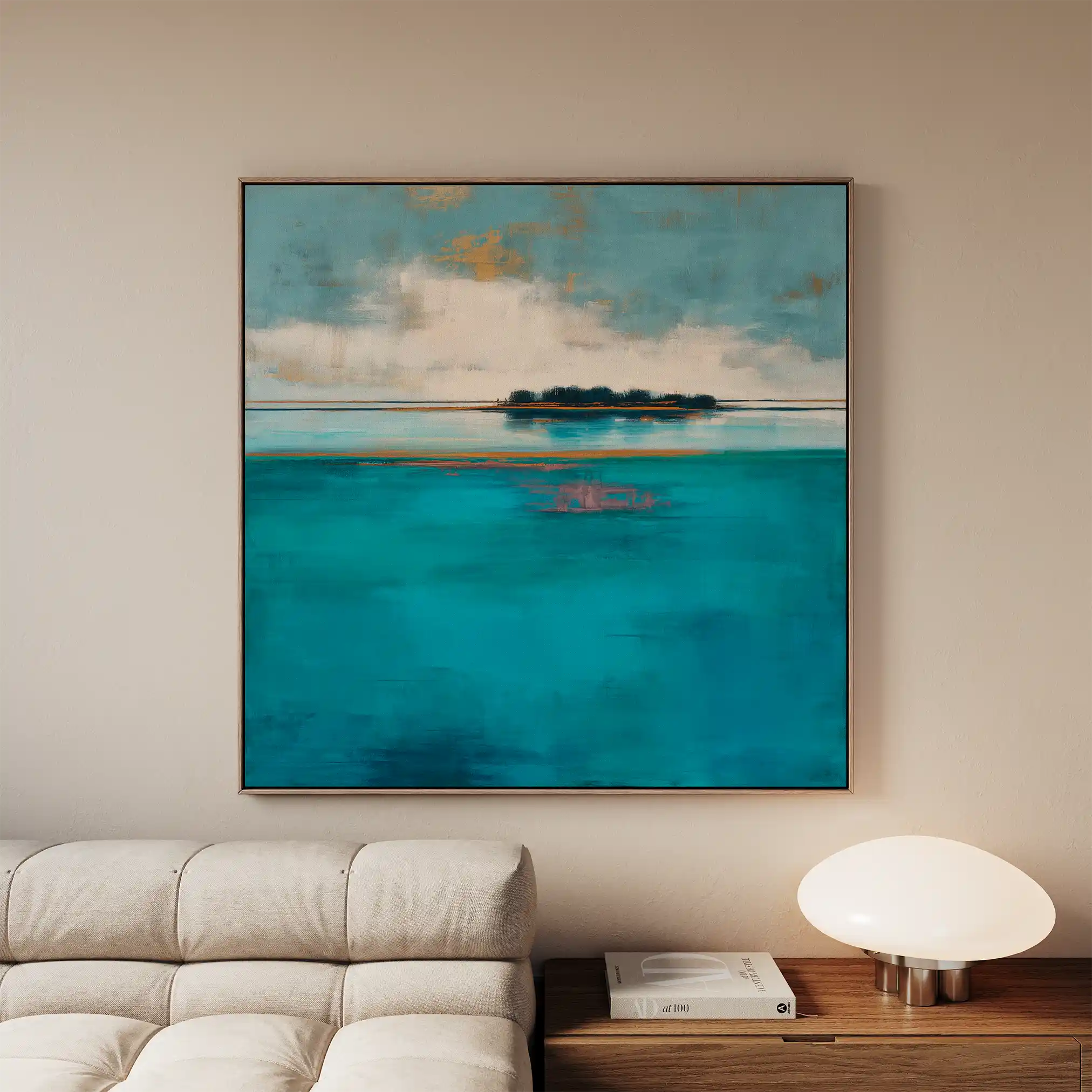 Abstract 1251 Canvas Art 16" x 16" / 40 x 40 cm / Black