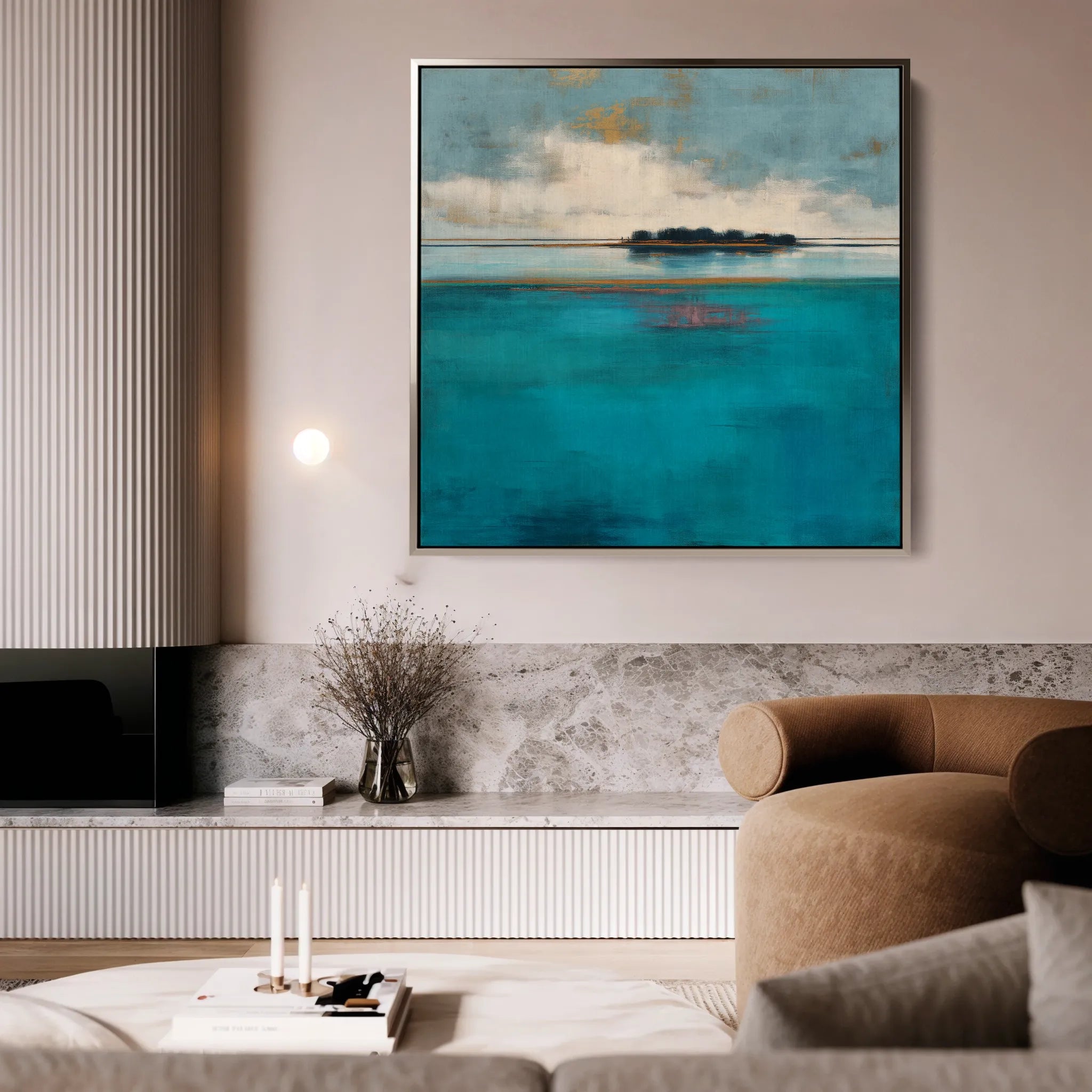 Abstract 1251 Canvas Art 16" x 16" / 40 x 40 cm / Black