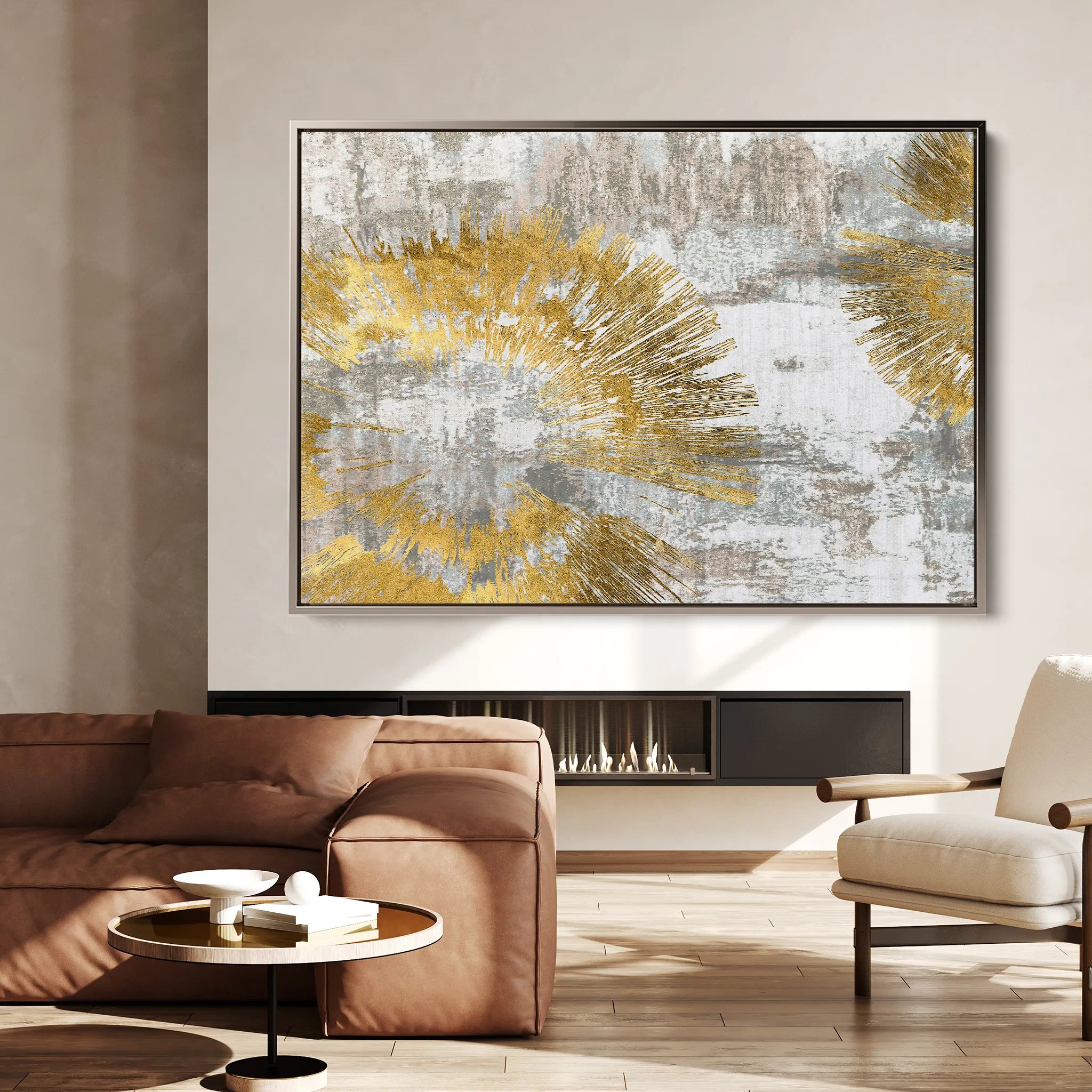 Abstract 126 Canvas Art 18" x 24" / 45 x 60 cm / Black