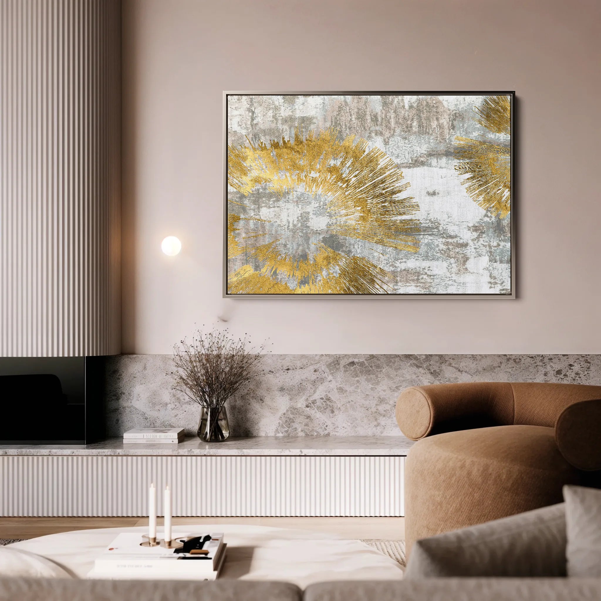 Abstract 126 Canvas Art 18" x 24" / 45 x 60 cm / Black