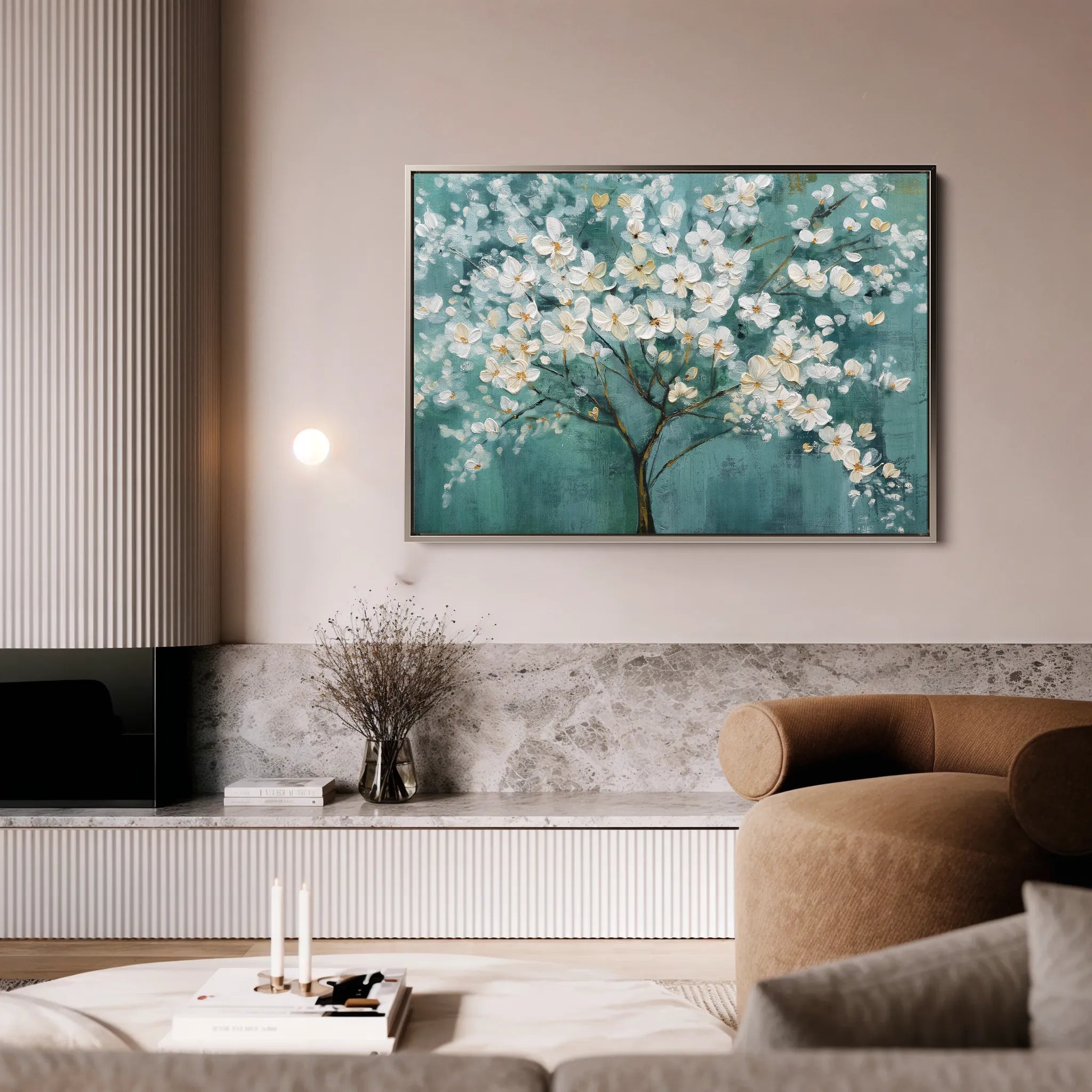 Floral 126 Canvas Art 18" x 24" / 45 x 60 cm / Black