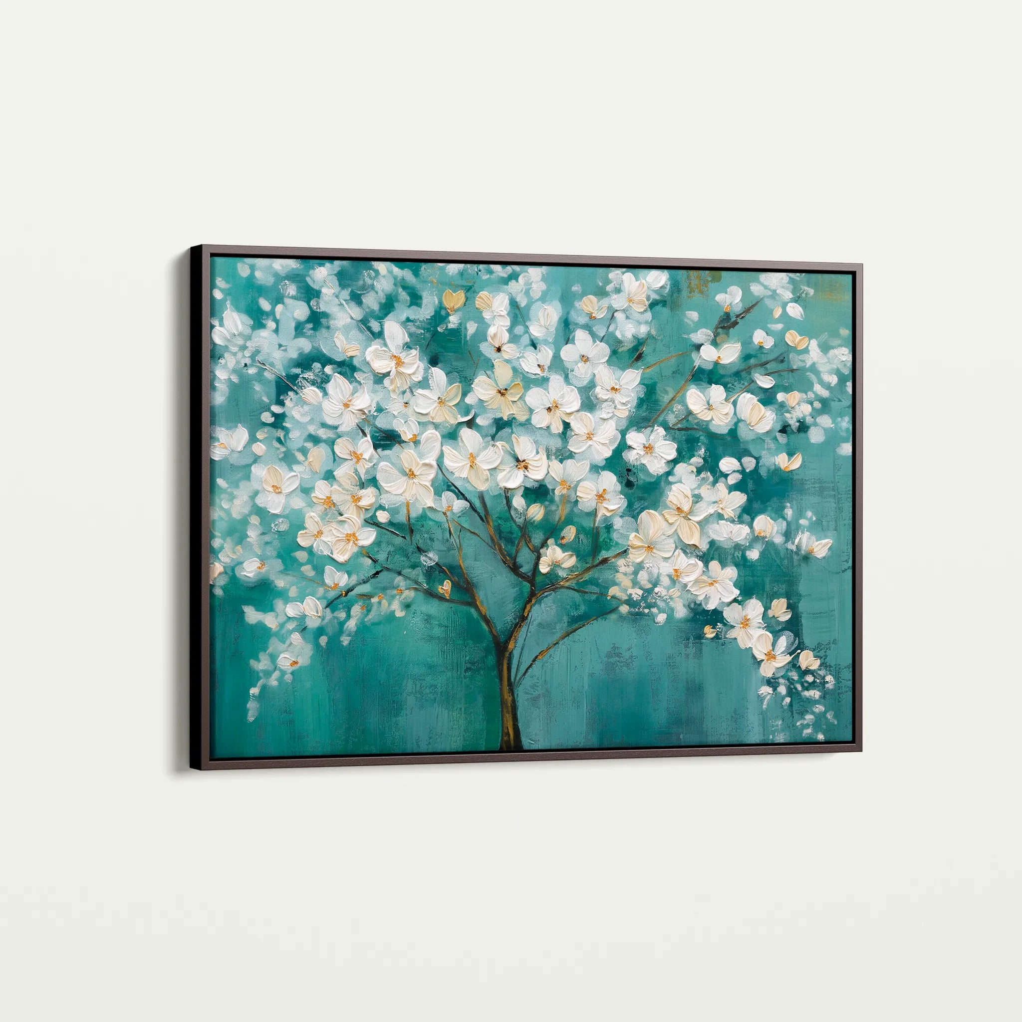 Floral 126 Canvas Art 18" x 24" / 45 x 60 cm / Black