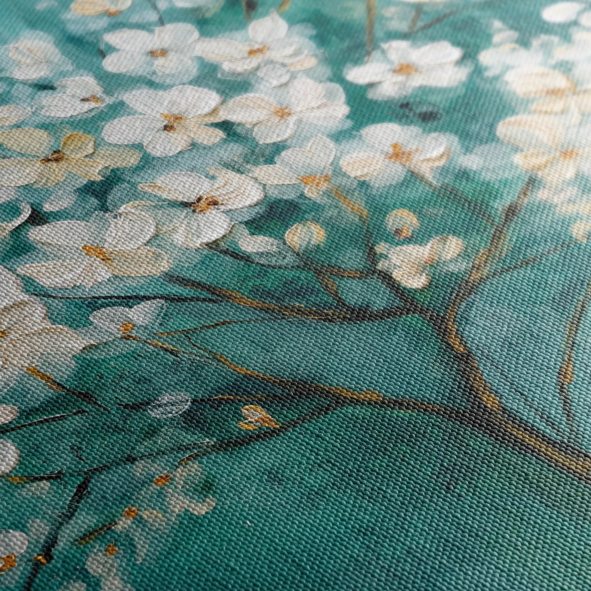 Floral 126 Canvas Art 18" x 24" / 45 x 60 cm / Black