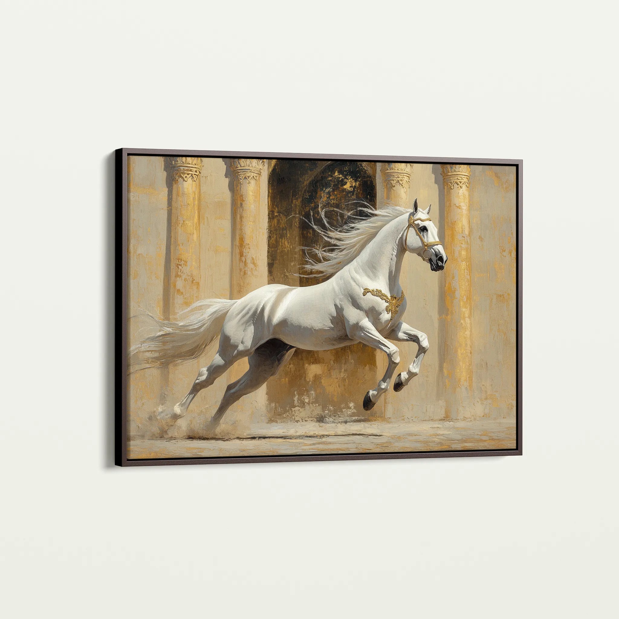 Horses 126 Canvas Art 18" x 24" / 45 x 60 cm / Black