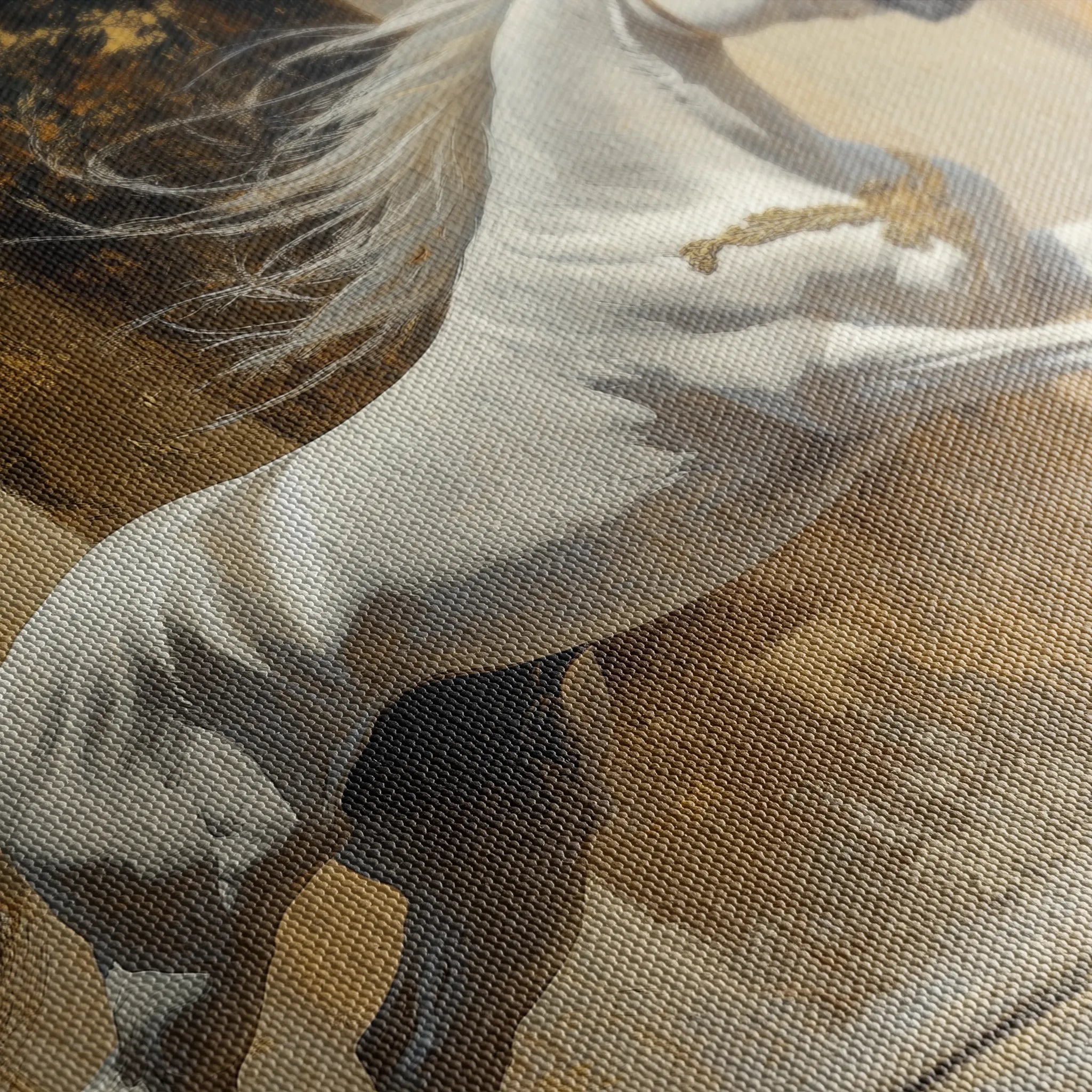 Horses 126 Canvas Art 18" x 24" / 45 x 60 cm / Black