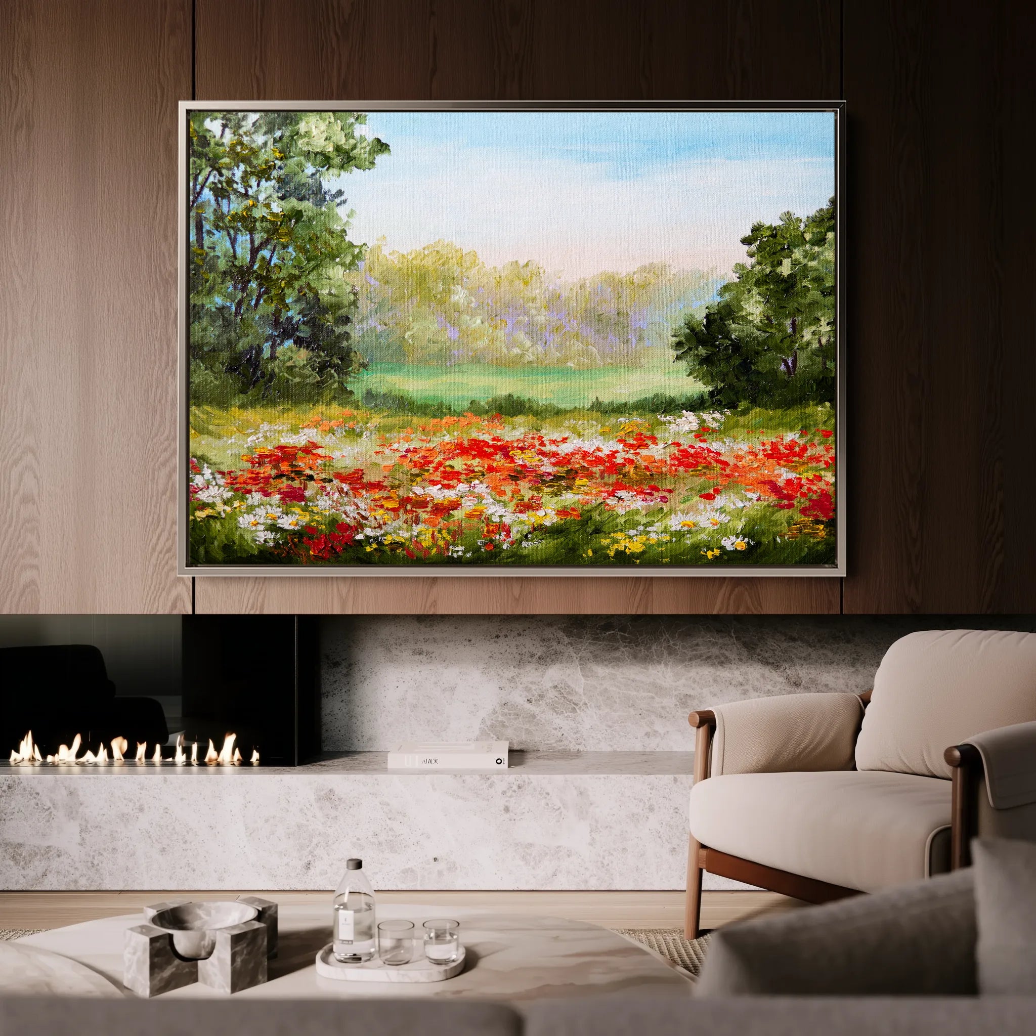 Landscape 126 Canvas Art 18" x 24" / 45 x 60 cm / Black