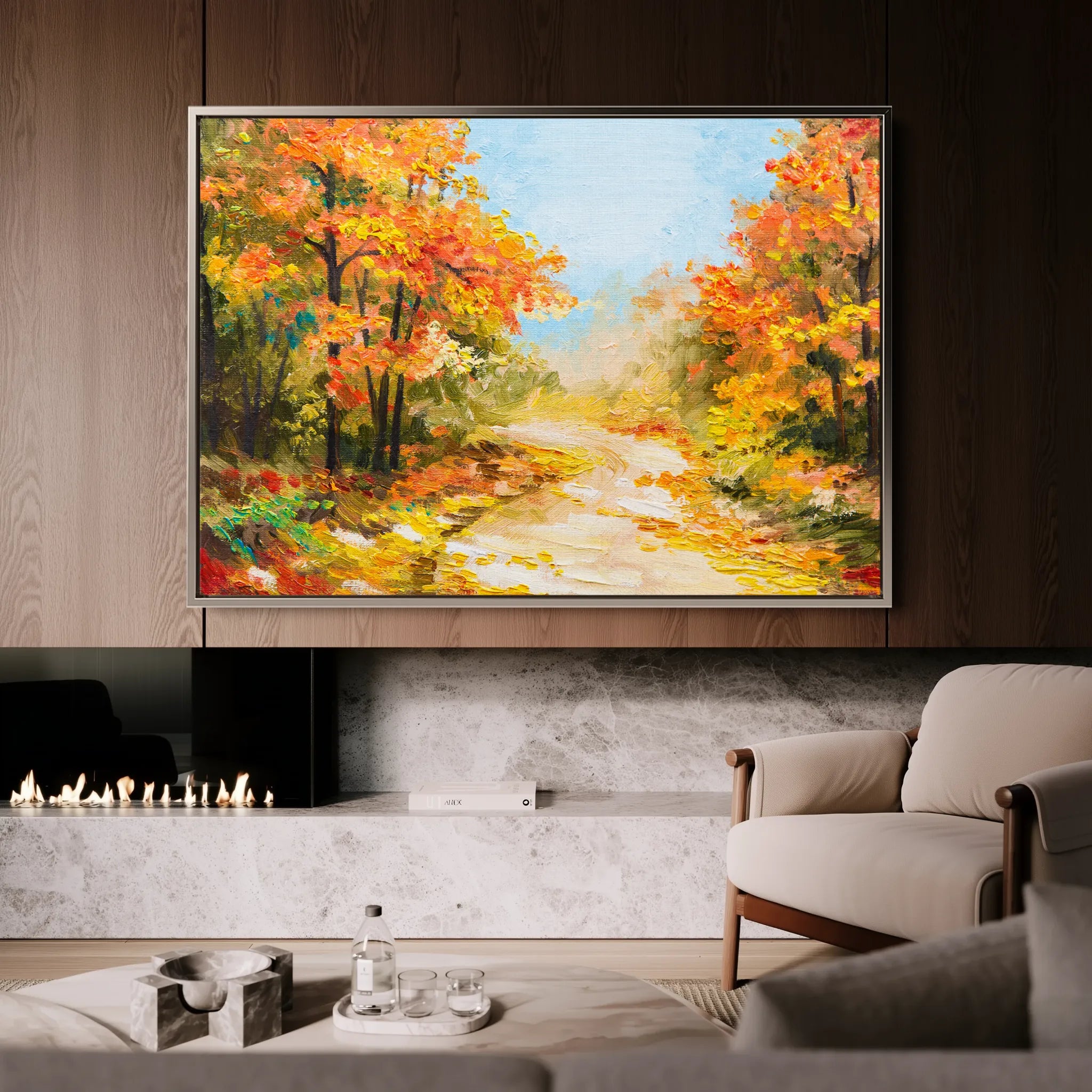 Landscape 127 Canvas Art 18" x 24" / 45 x 60 cm / Black