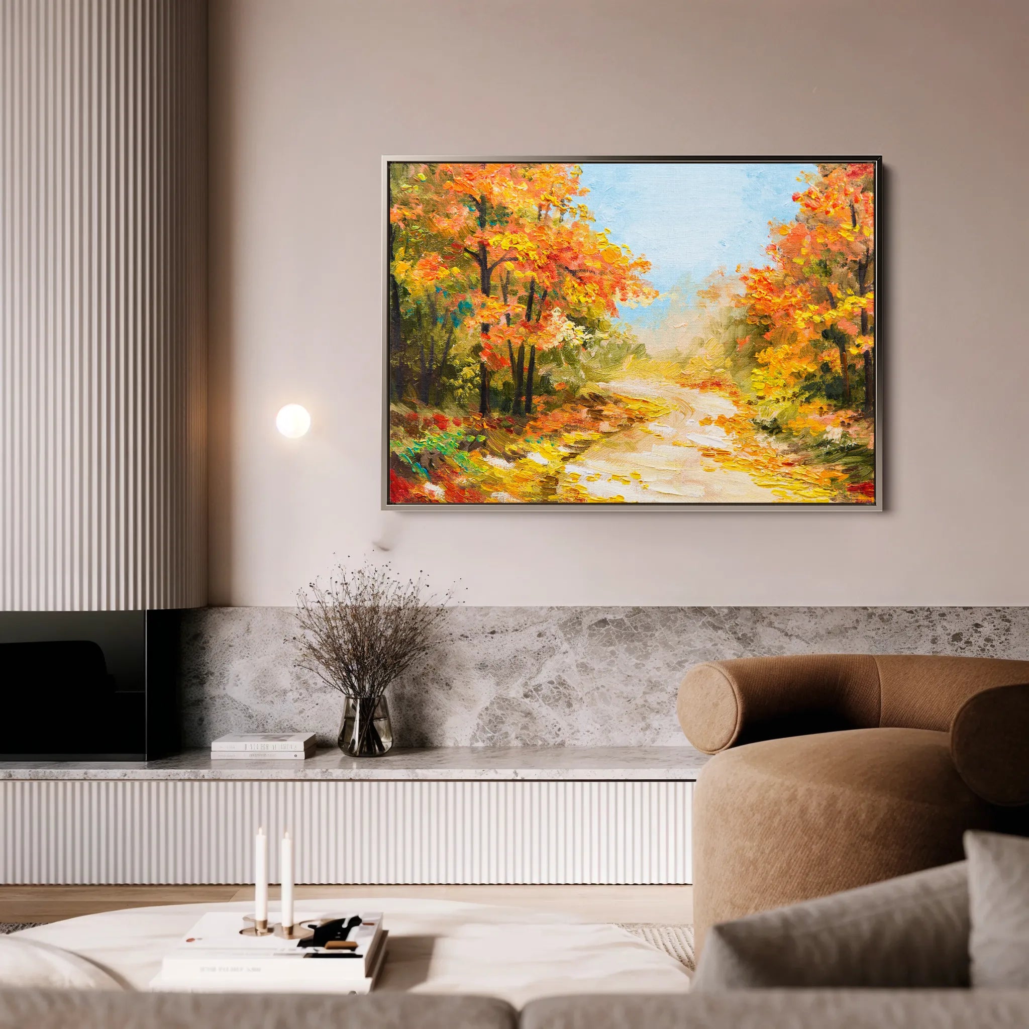 Landscape 127 Canvas Art 18" x 24" / 45 x 60 cm / Black