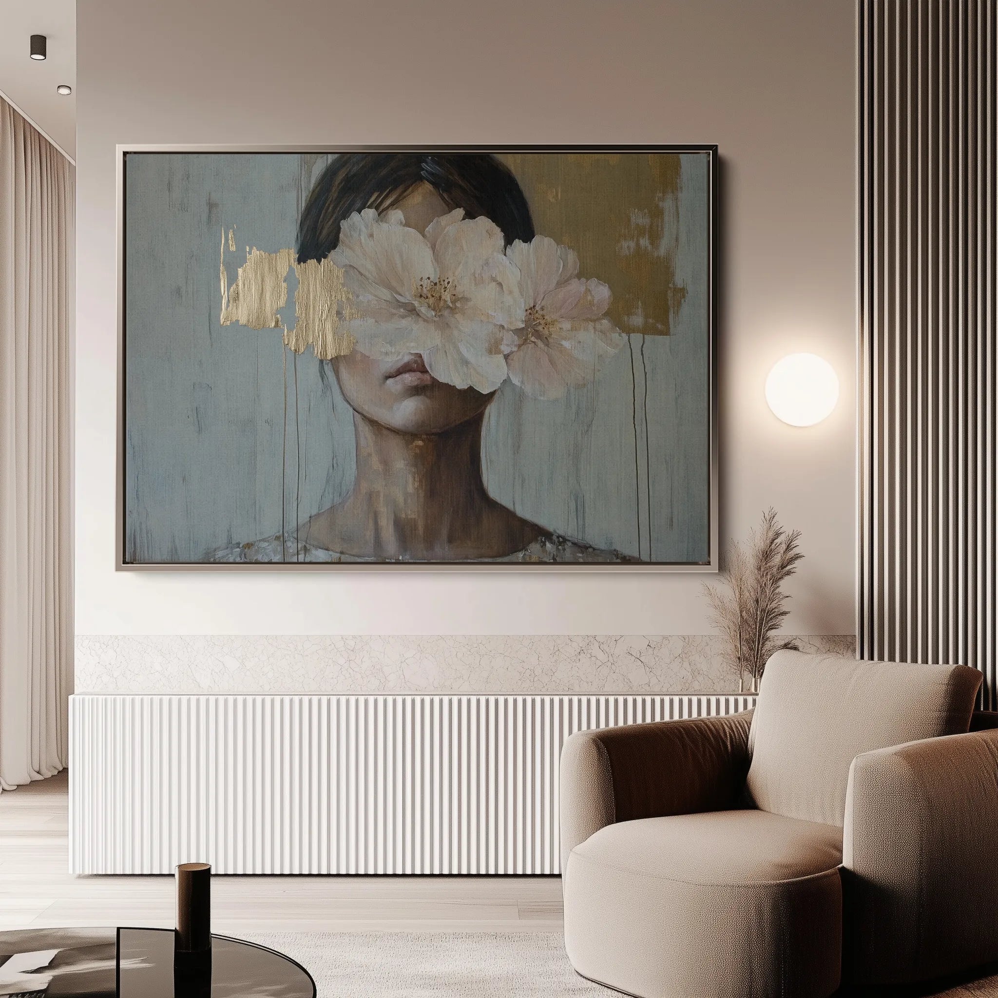 Portrait 127 Canvas Art 18" x 24" / 45 x 60 cm / Black