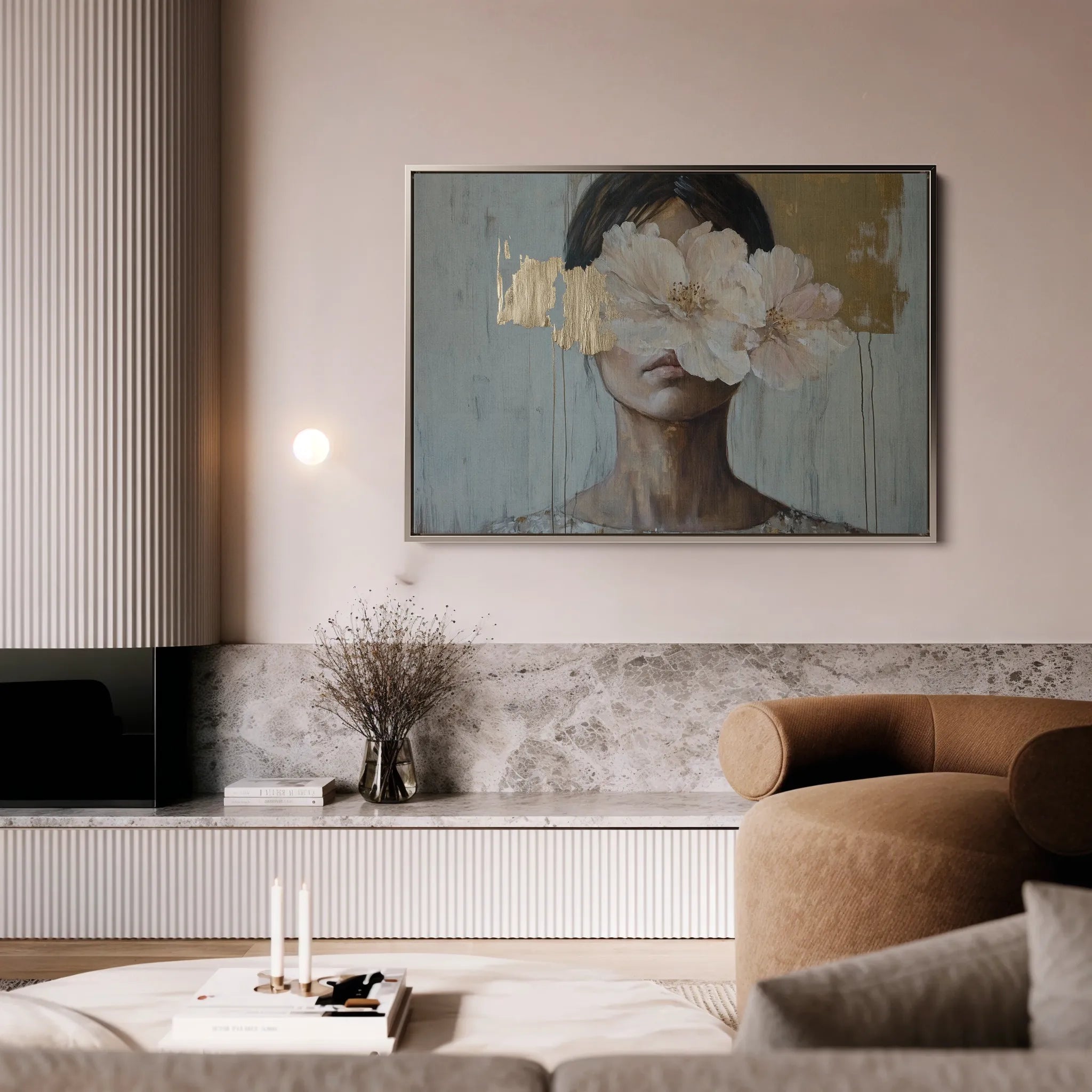 Portrait 127 Canvas Art 18" x 24" / 45 x 60 cm / Black