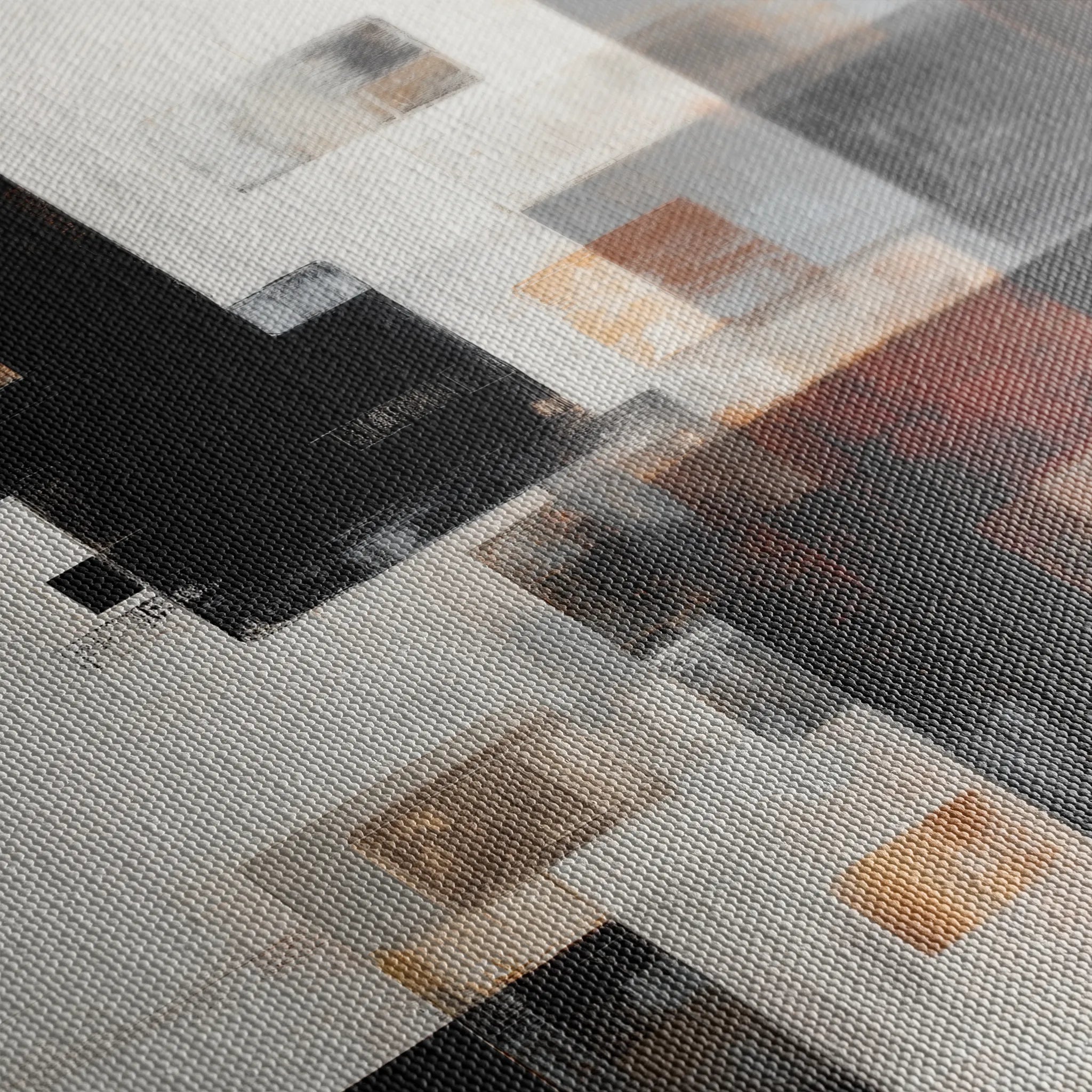 Abstract 1274 Canvas Art 16" x 16" / 40 x 40 cm / Black