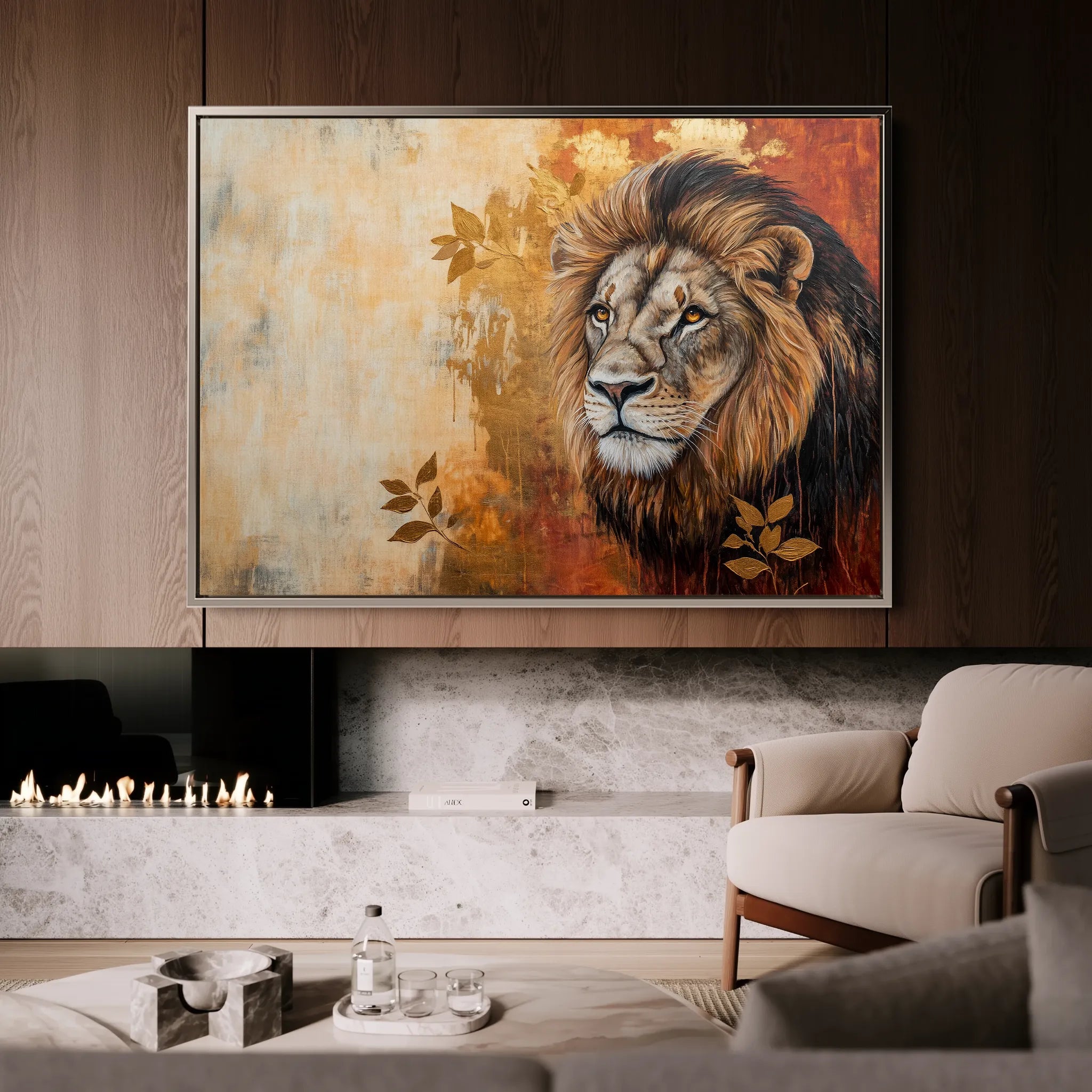 Animals 128 Canvas Art 18" x 24" / 45 x 60 cm / Black