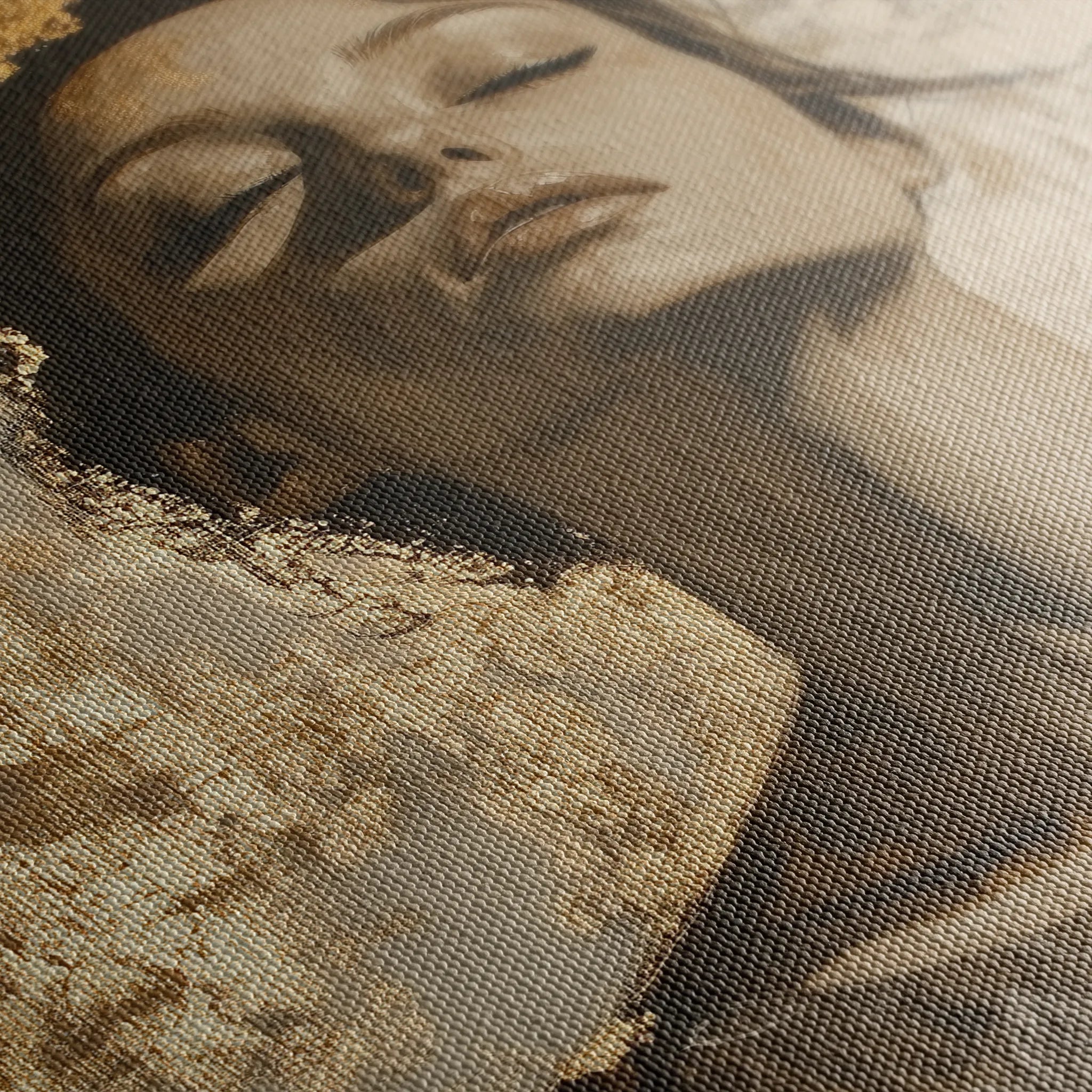 Portrait 128 Canvas Art 18" x 24" / 45 x 60 cm / Black