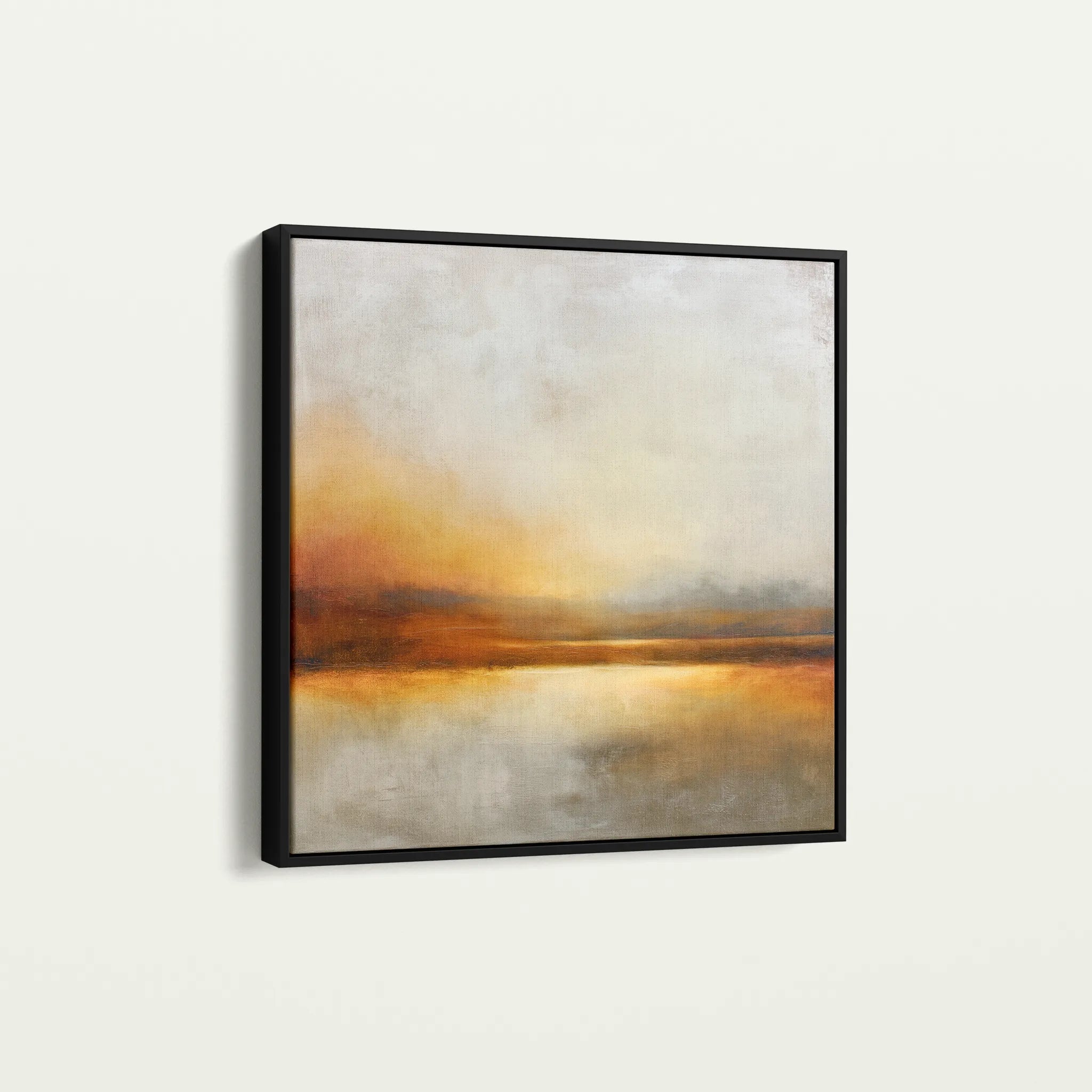 Abstract 1287 Canvas Art 16" x 16" / 40 x 40 cm / Black