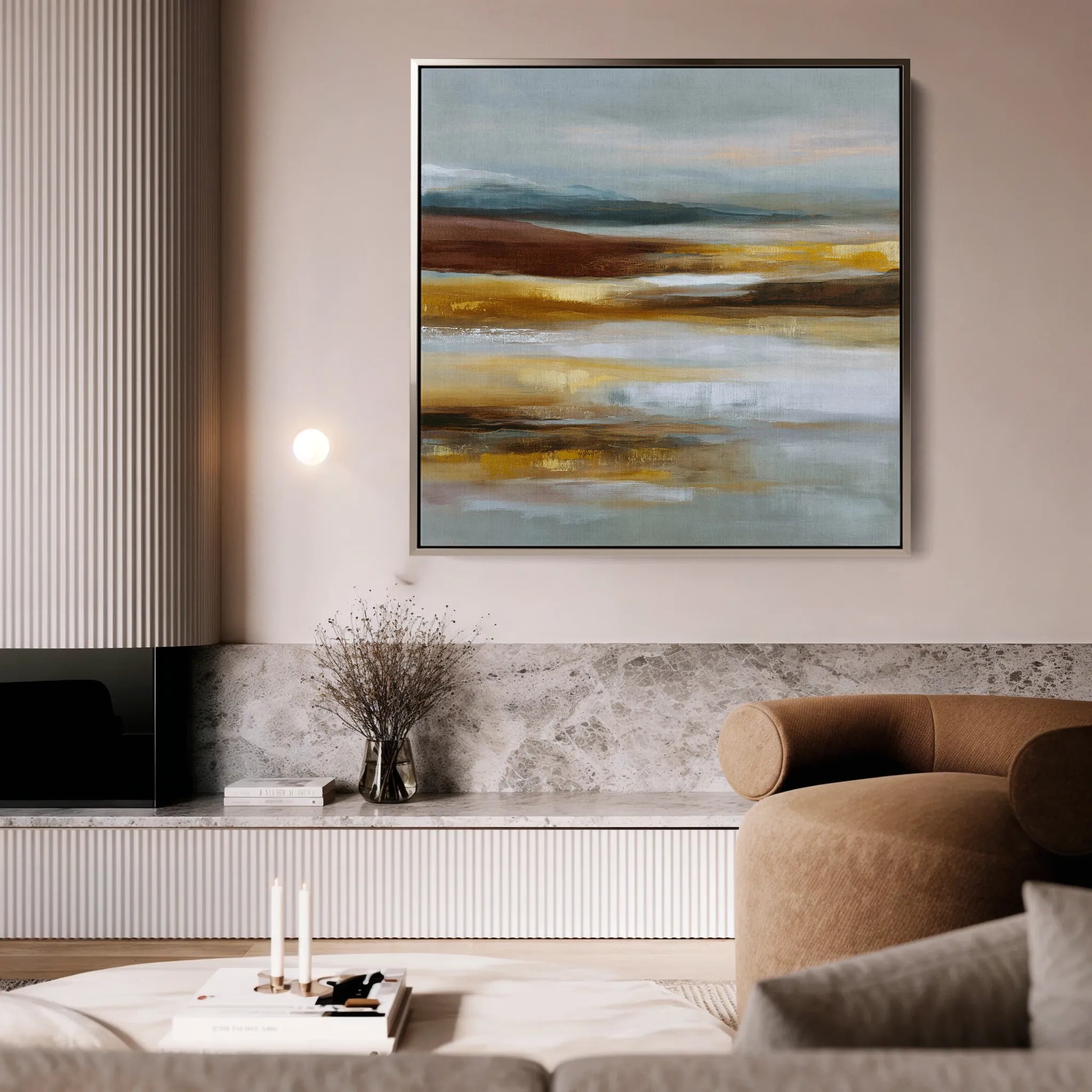 Abstract 1288 Canvas Art 16" x 16" / 40 x 40 cm / Black