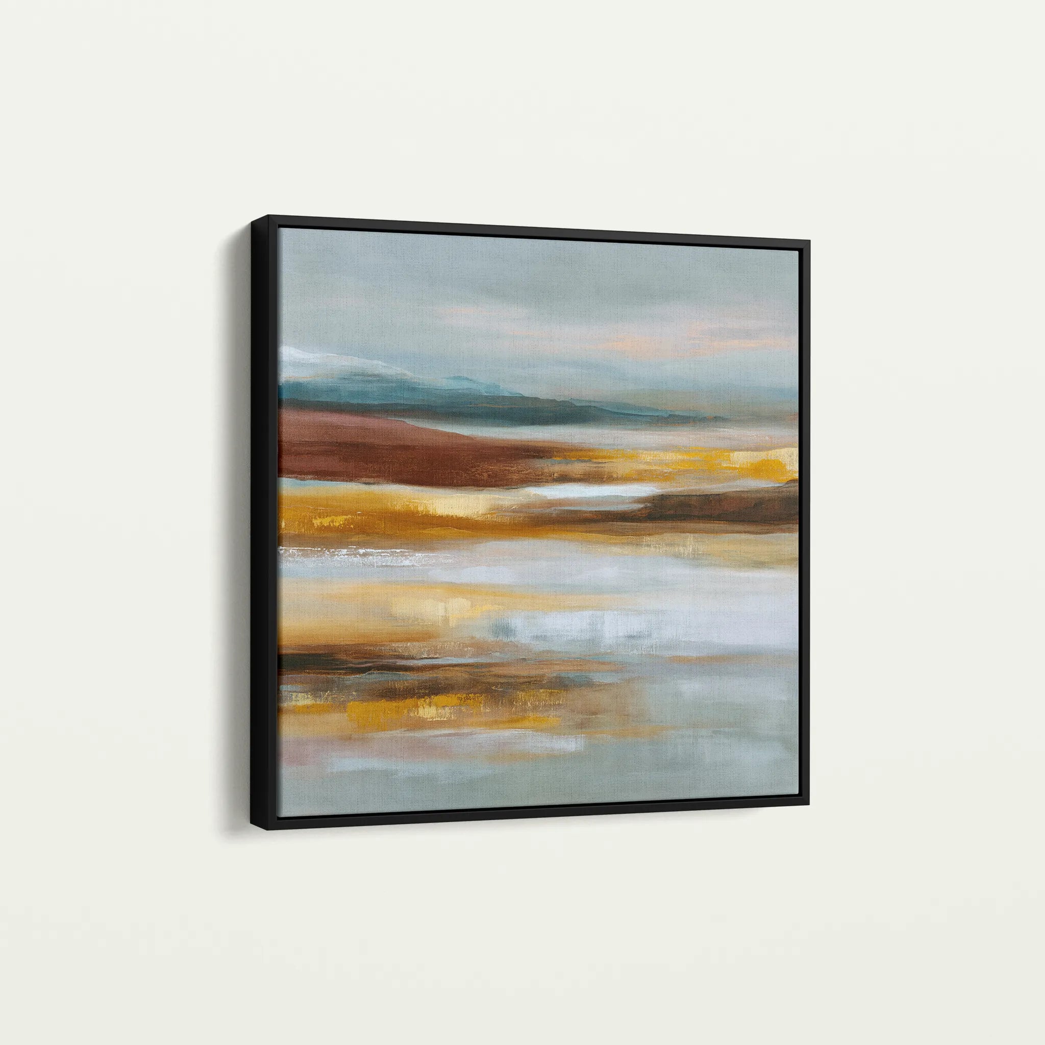Abstract 1288 Canvas Art 16" x 16" / 40 x 40 cm / Black