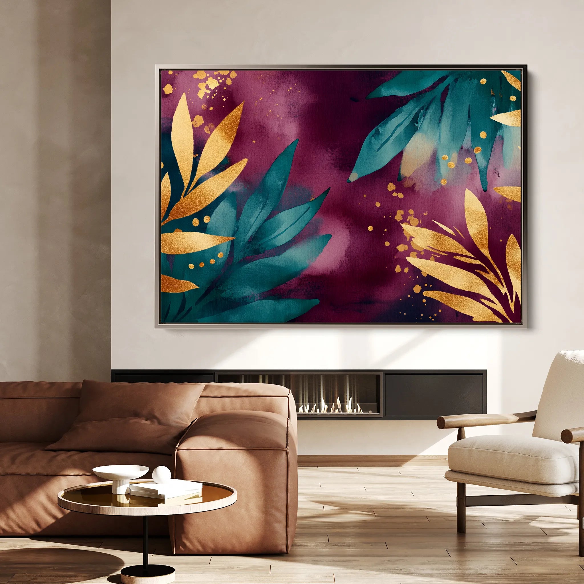 Boho 129 Canvas Art 18" x 24" / 45 x 60 cm / Black