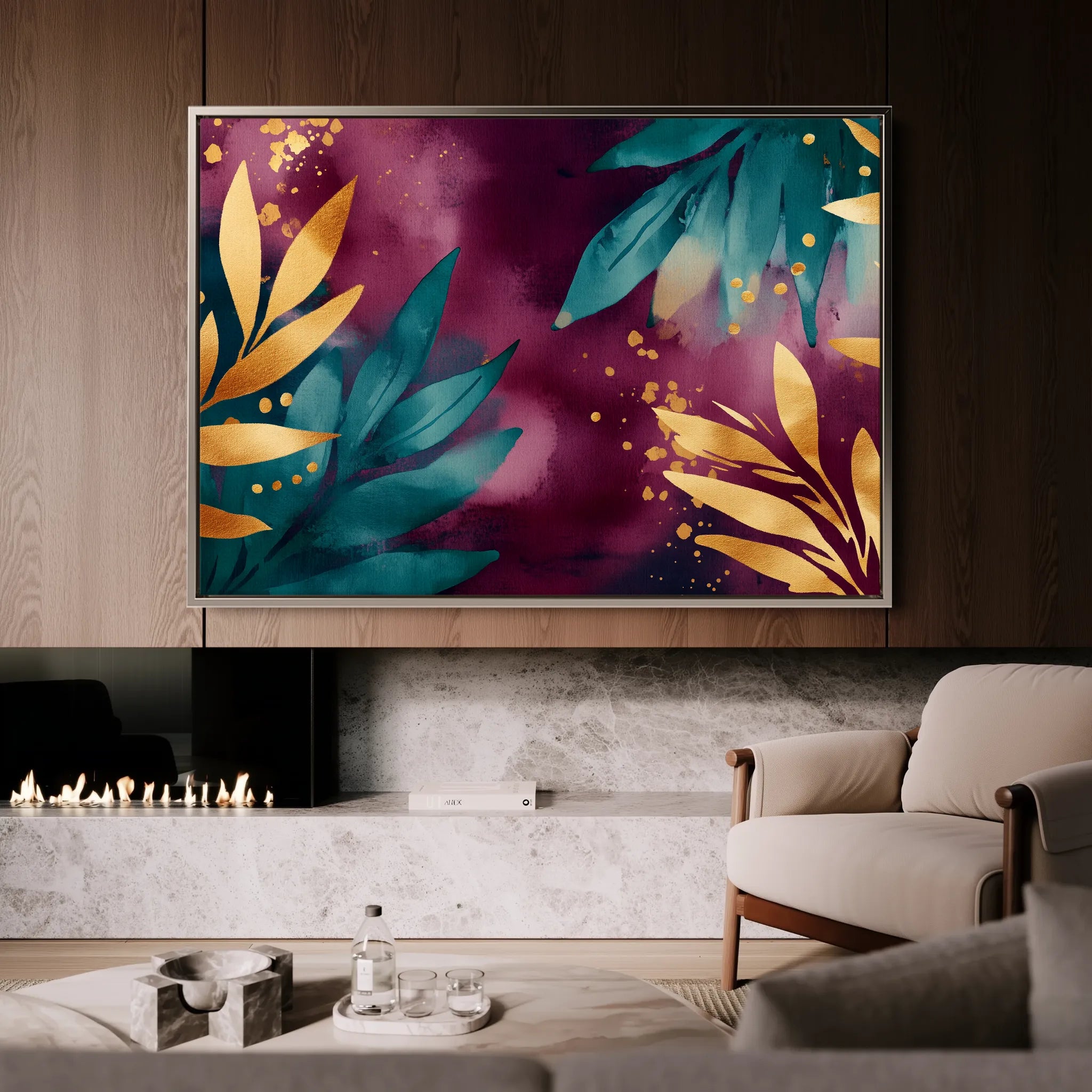 Boho 129 Canvas Art 18" x 24" / 45 x 60 cm / Black