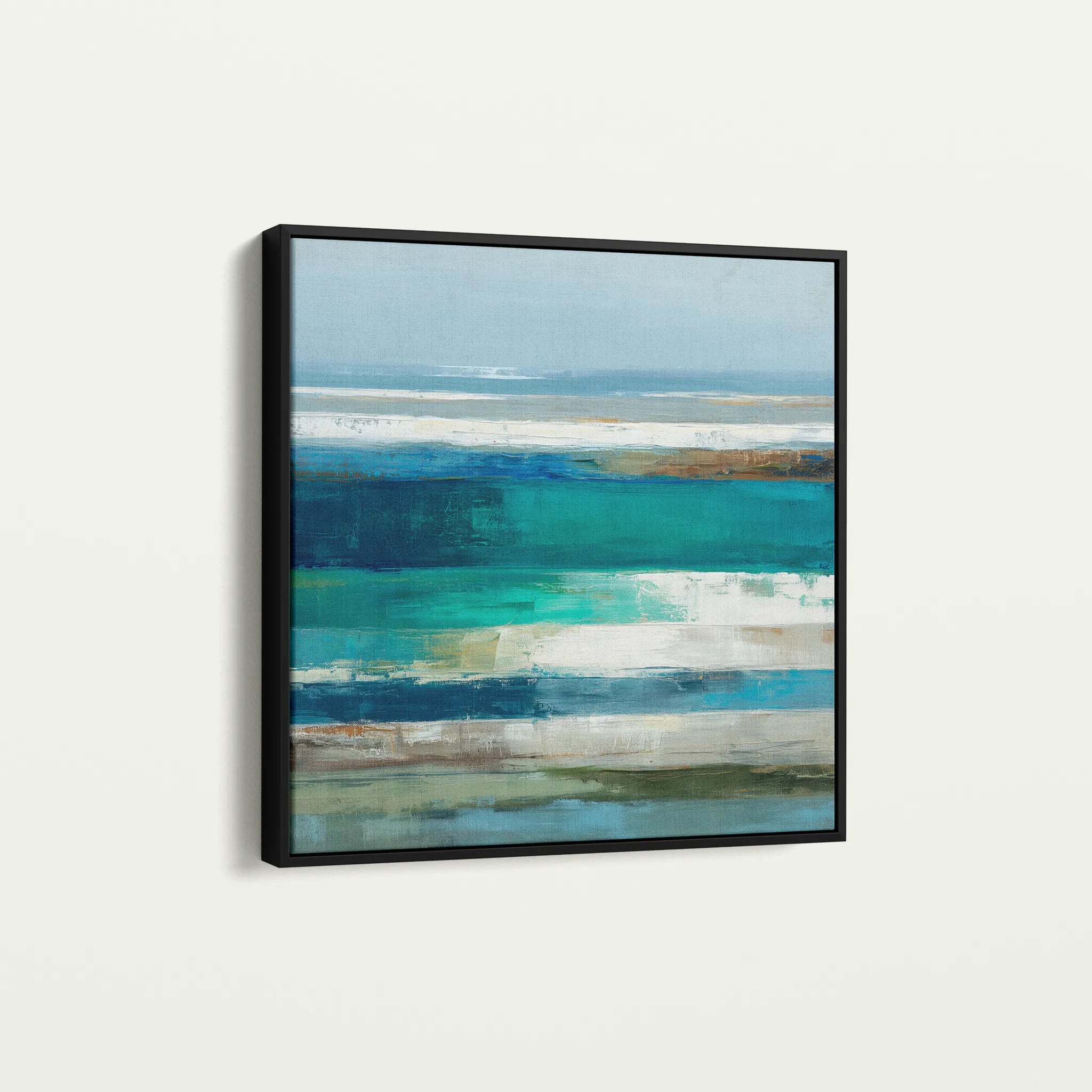 Abstract 1292 Canvas Art 16" x 16" / 40 x 40 cm / Black