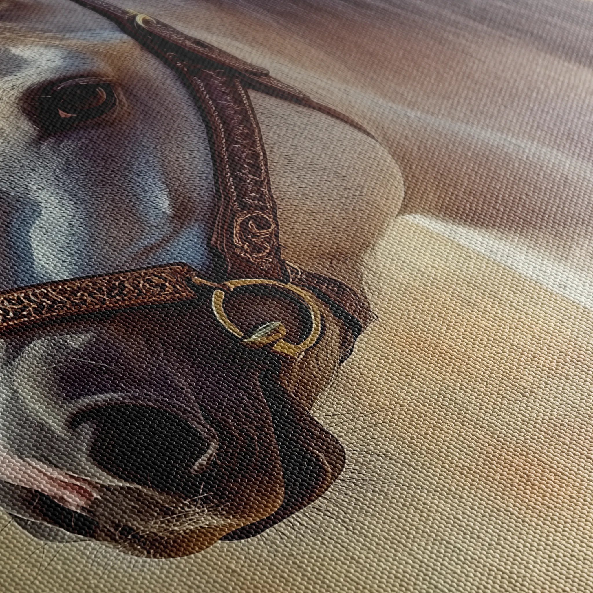 Horses 130 Canvas Art 18" x 24" / 45 x 60 cm / Black
