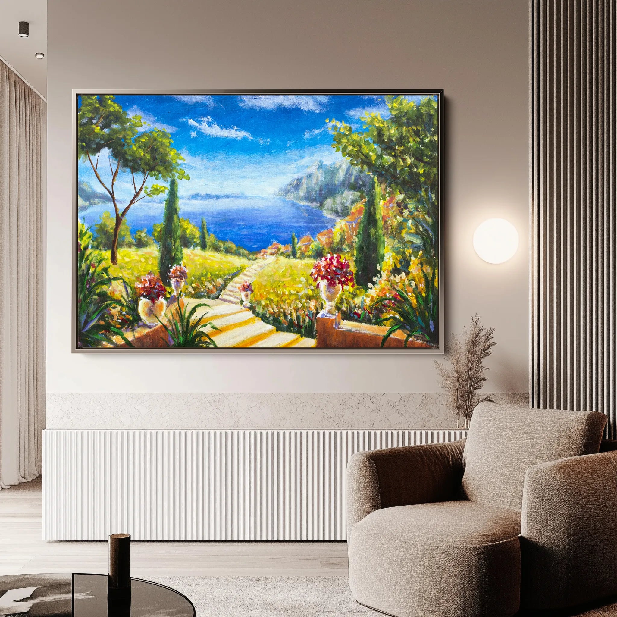 Landscape 130 Canvas Art 18" x 24" / 45 x 60 cm / Black