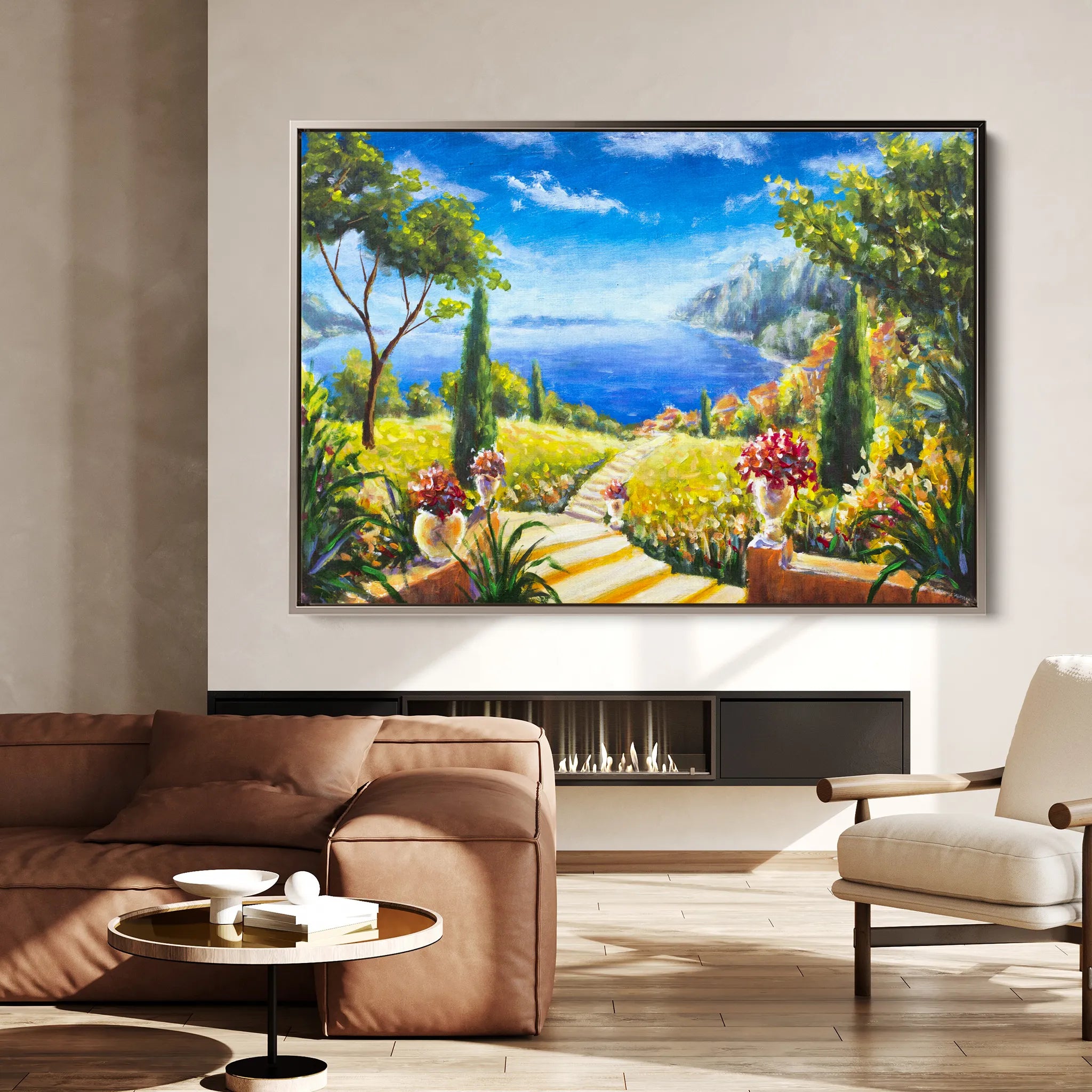 Landscape 130 Canvas Art 18" x 24" / 45 x 60 cm / Black