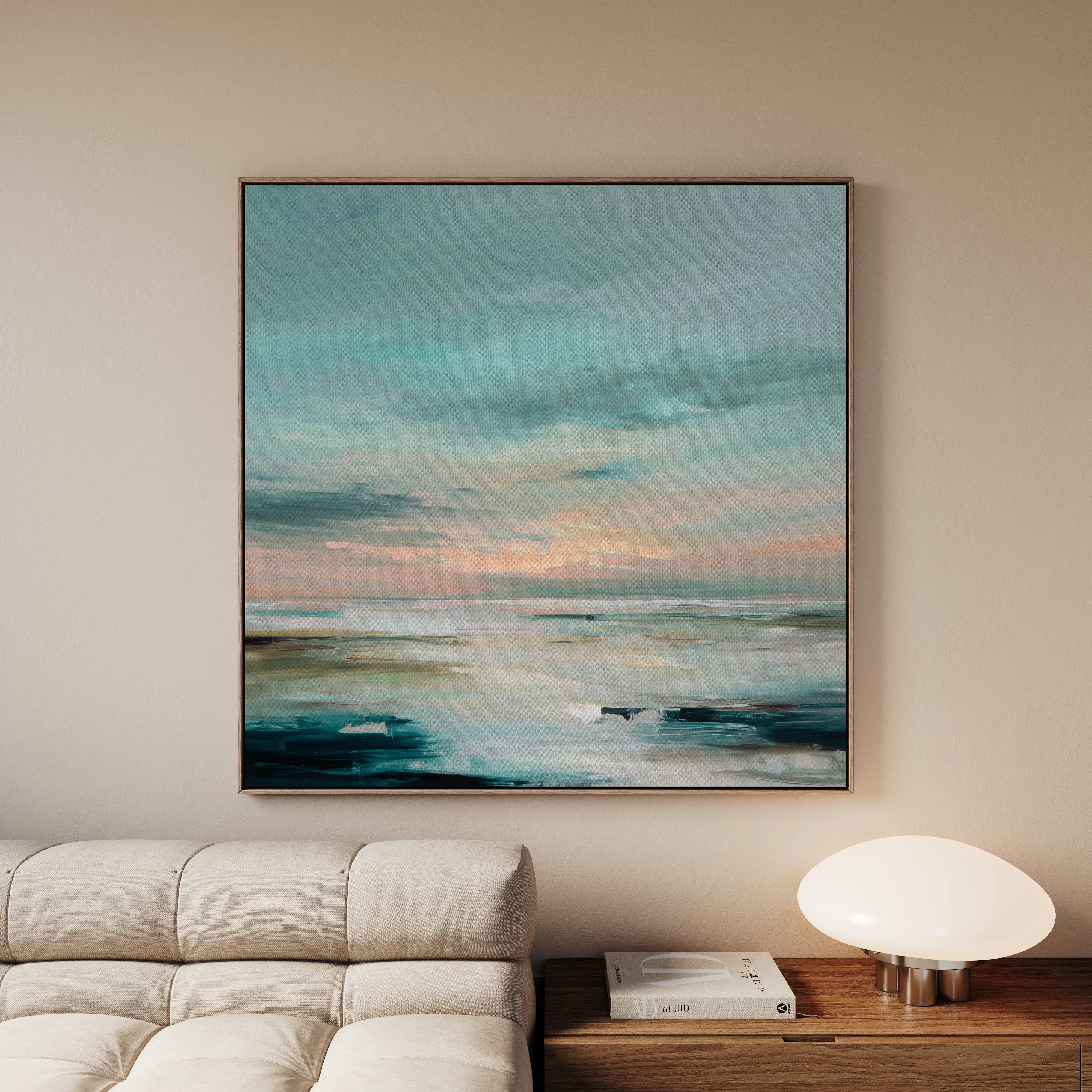 Abstract 1300 Canvas Art 16" x 16" / 40 x 40 cm / Black