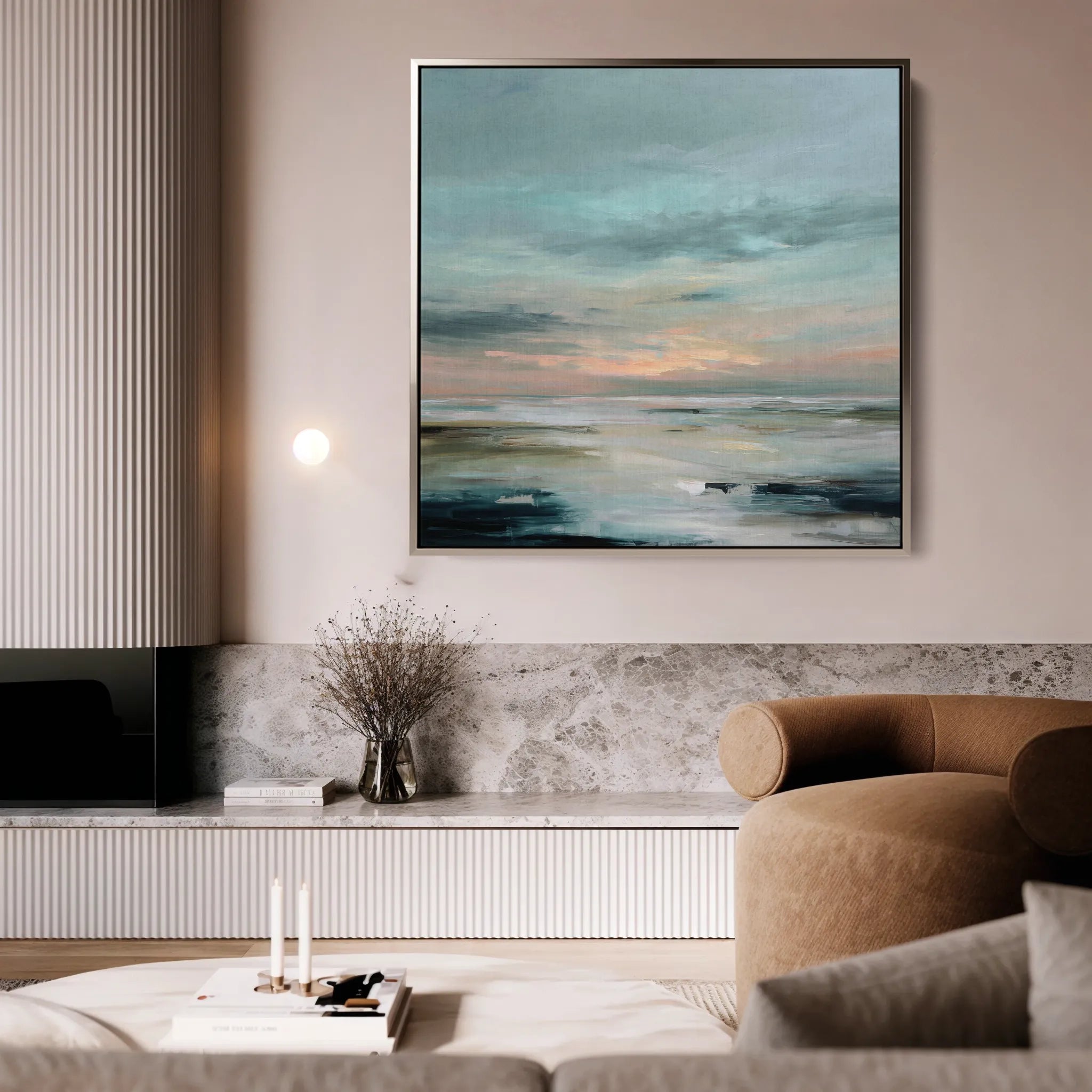 Abstract 1300 Canvas Art 16" x 16" / 40 x 40 cm / Black