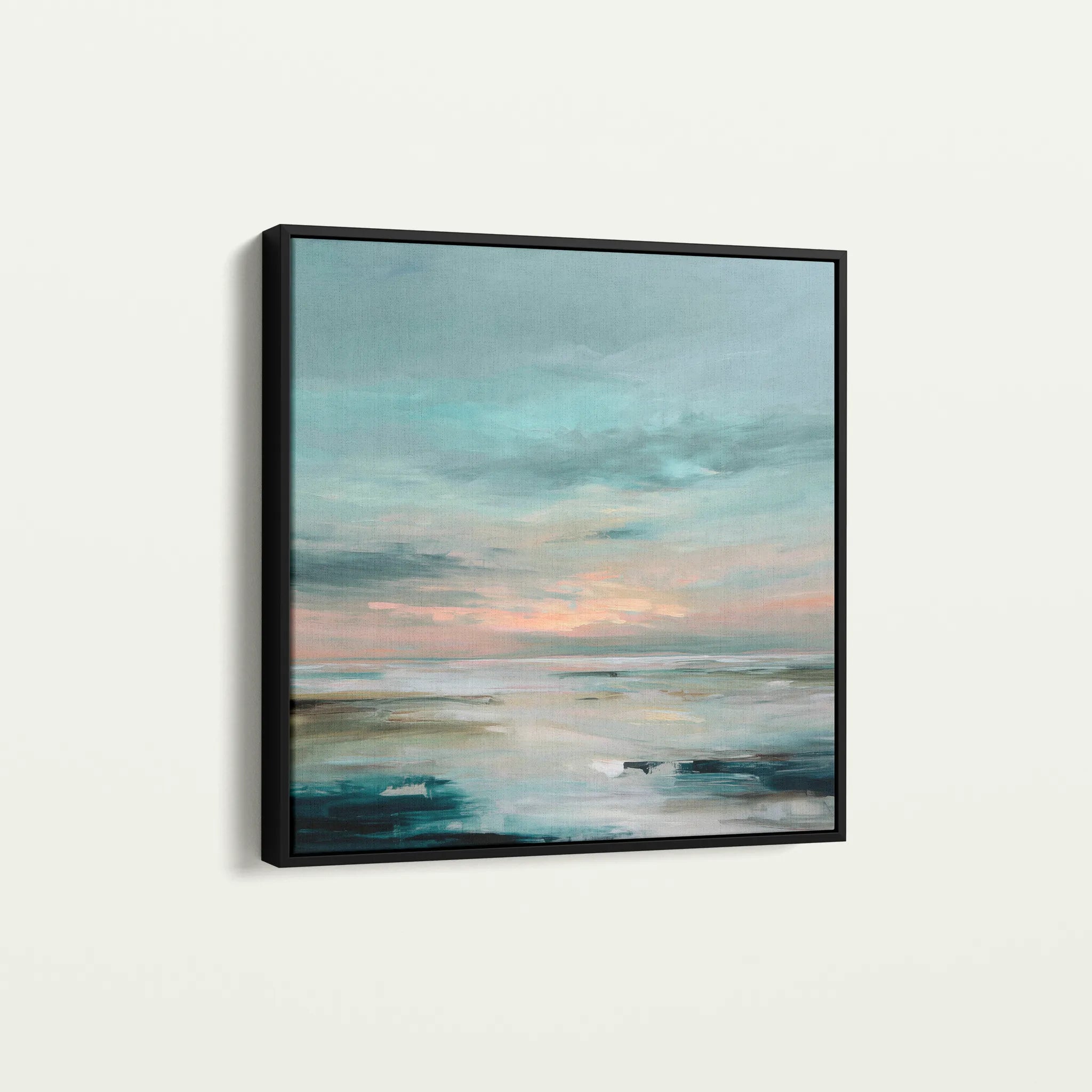Abstract 1300 Canvas Art 16" x 16" / 40 x 40 cm / Black