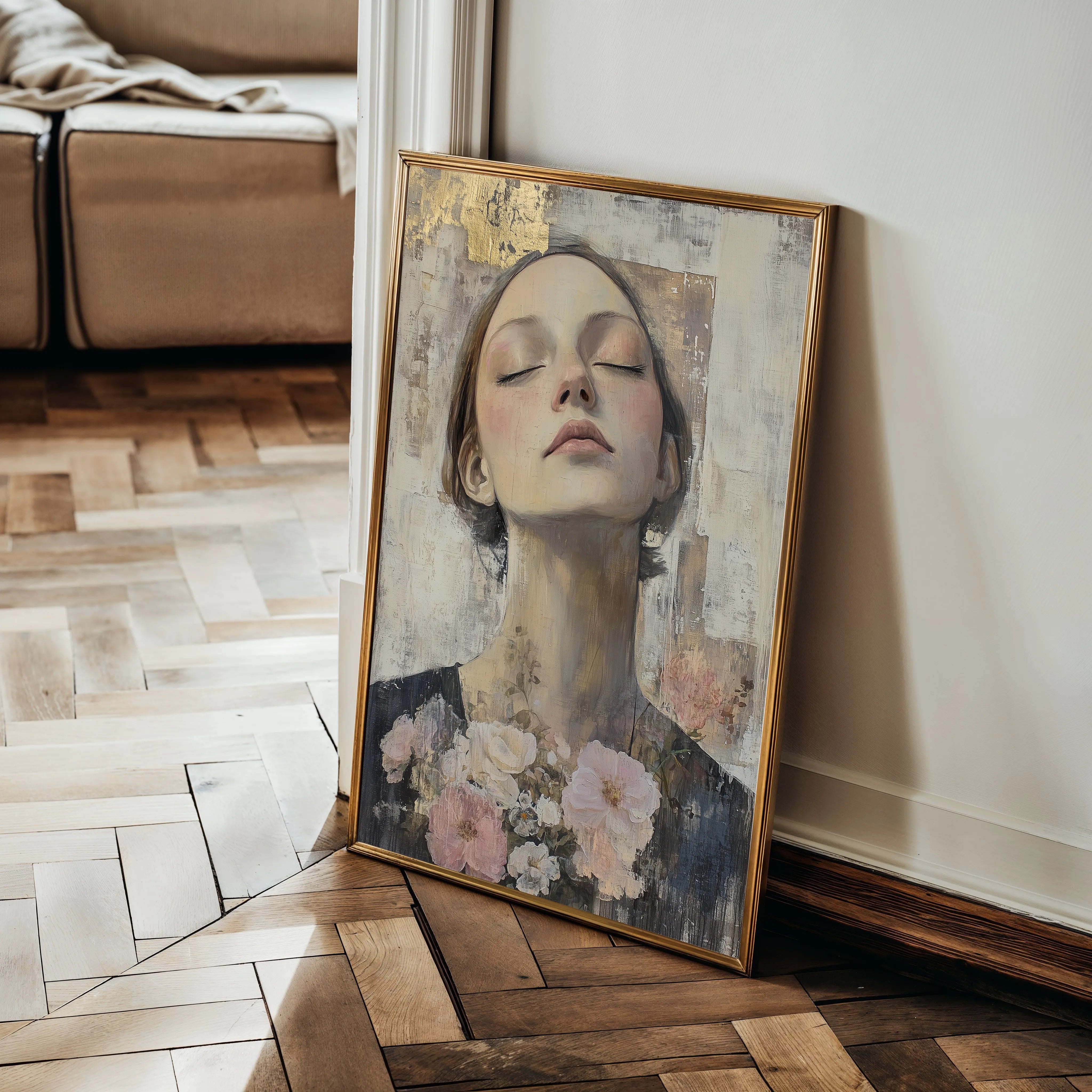 Portrait 131 Canvas Art 18" x 24" / 45 x 60 cm / Black