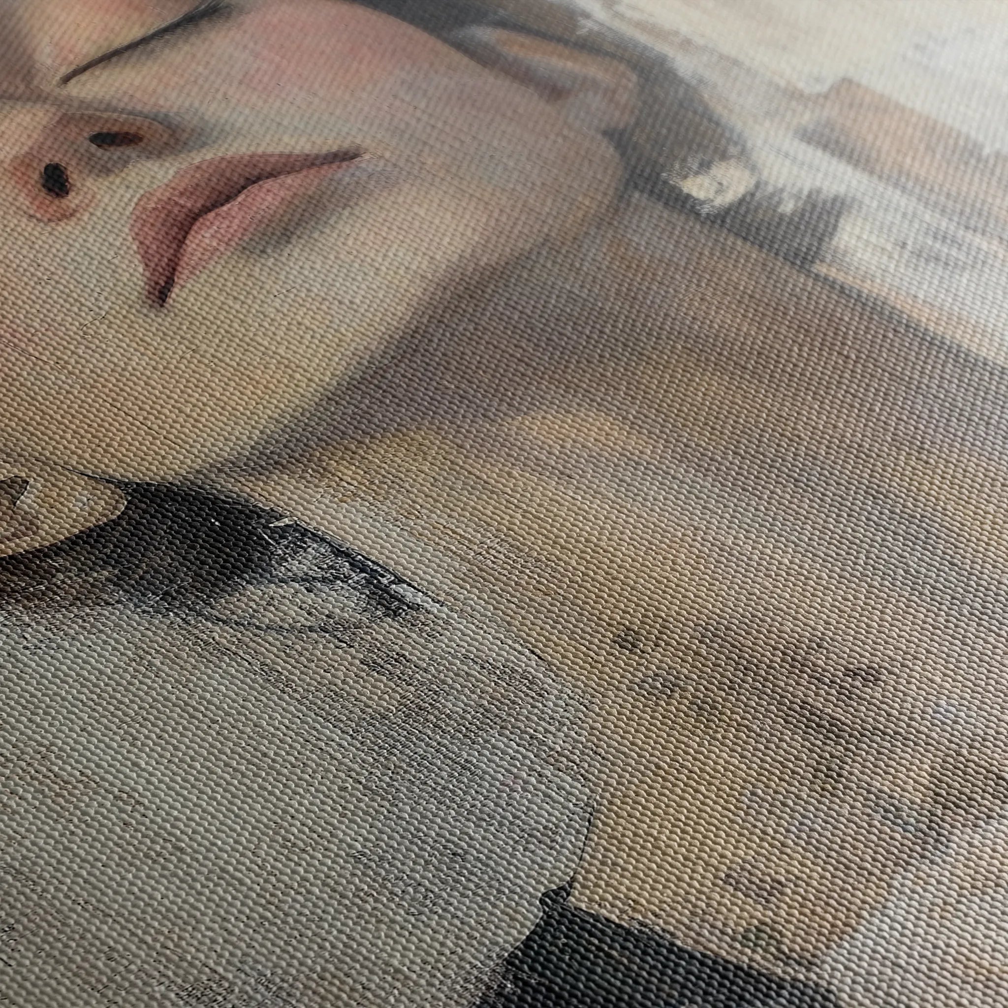 Portrait 131 Canvas Art 18" x 24" / 45 x 60 cm / Black