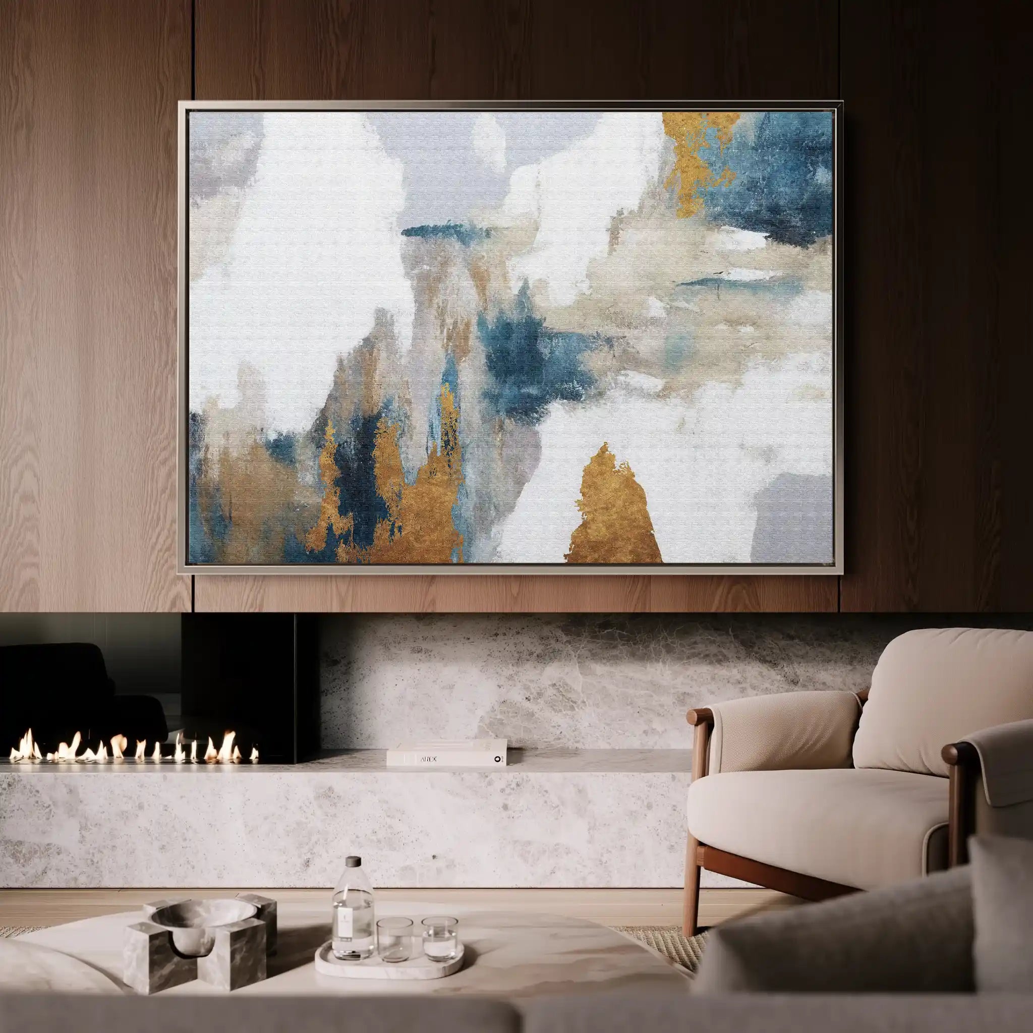 Abstract 132 Canvas Art 18" x 24" / 45 x 60 cm / Black