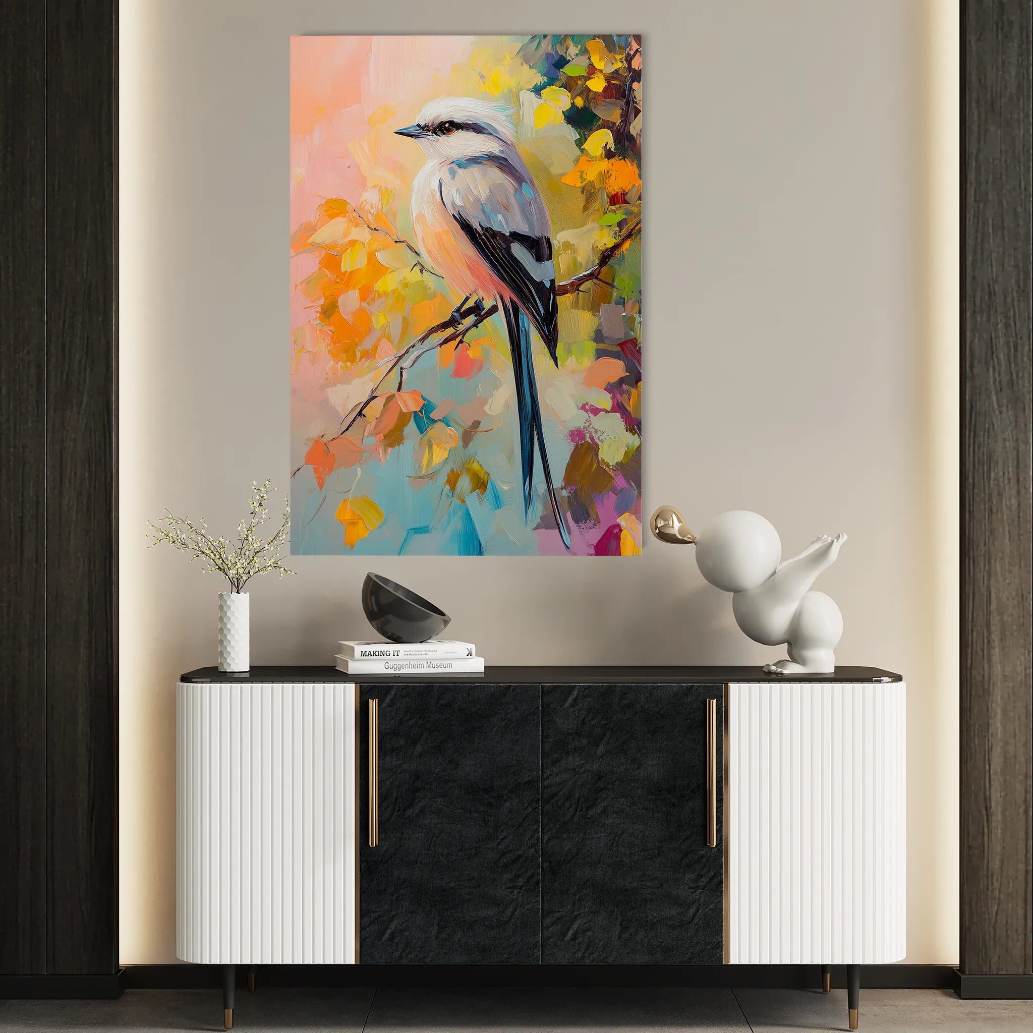 Animals 132 Canvas Art 18" x 24" / 45 x 60 cm / Black