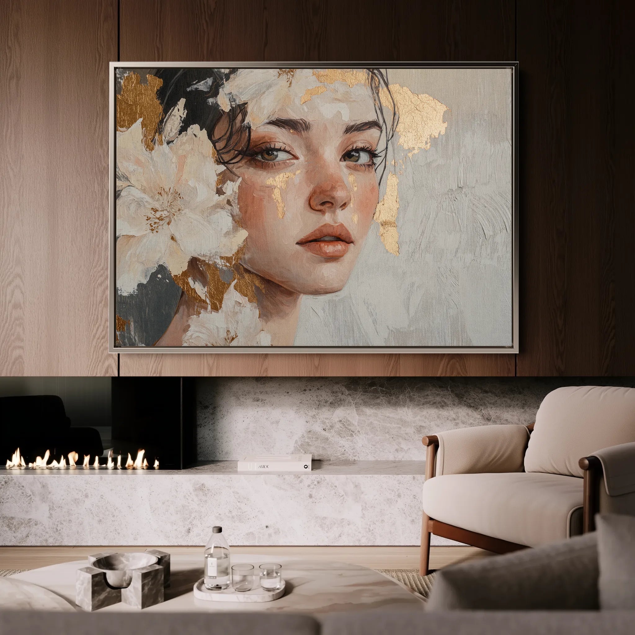 Portrait 132 Canvas Art 18" x 24" / 45 x 60 cm / Black