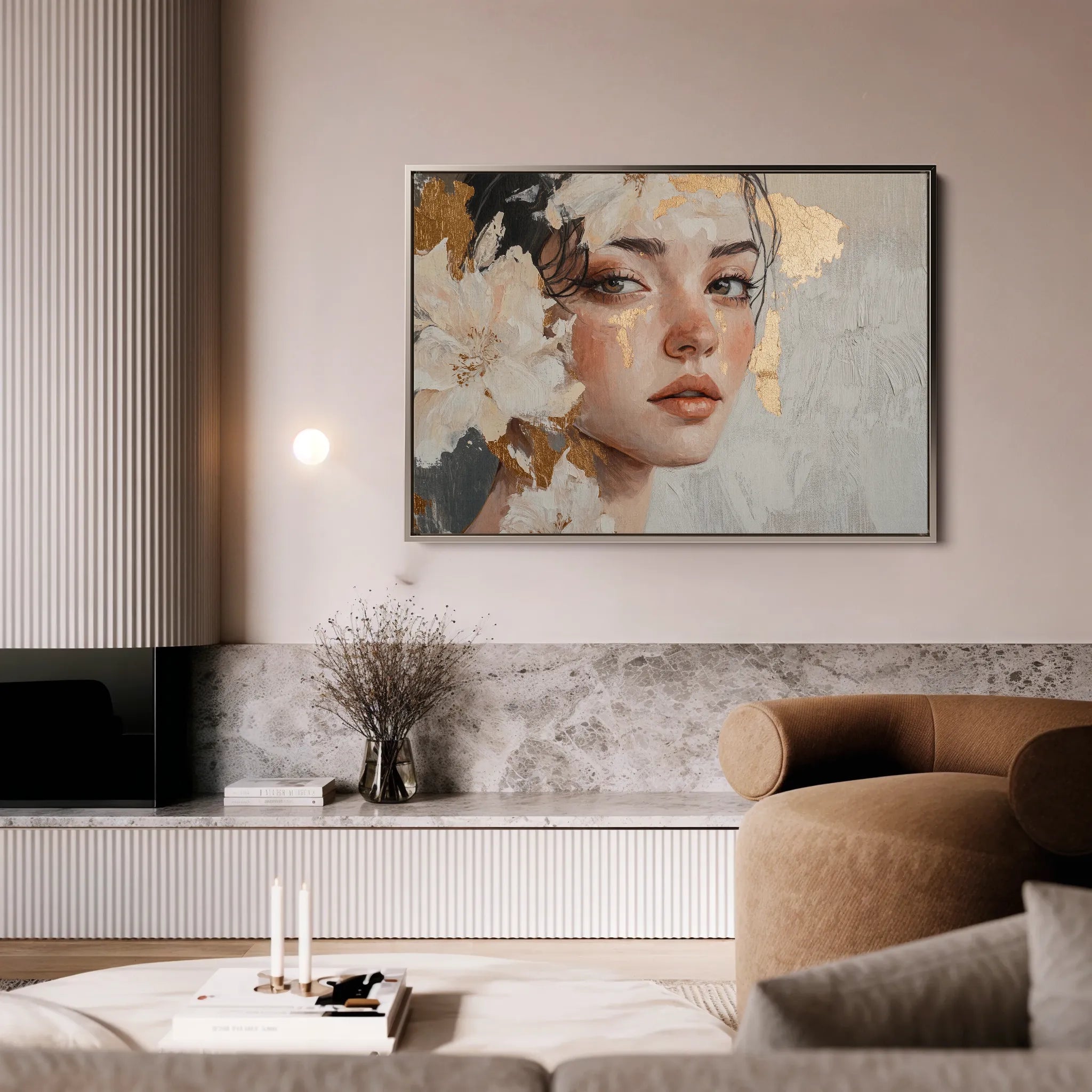 Portrait 132 Canvas Art 18" x 24" / 45 x 60 cm / Black