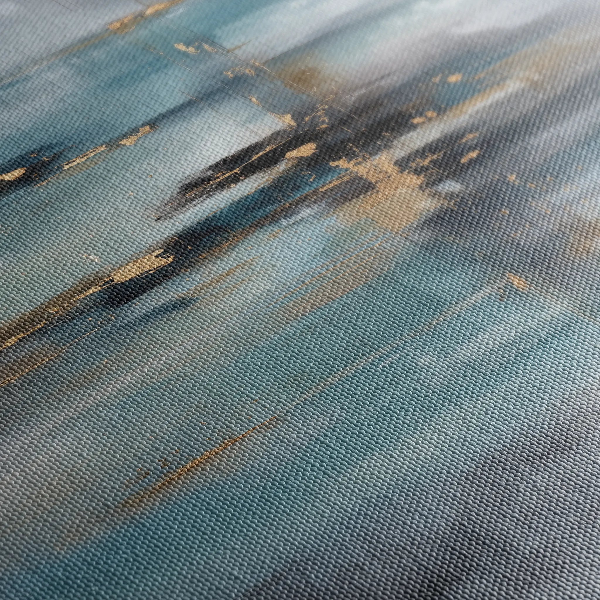 Abstract 1332 Canvas Art 16" x 16" / 40 x 40 cm / Black