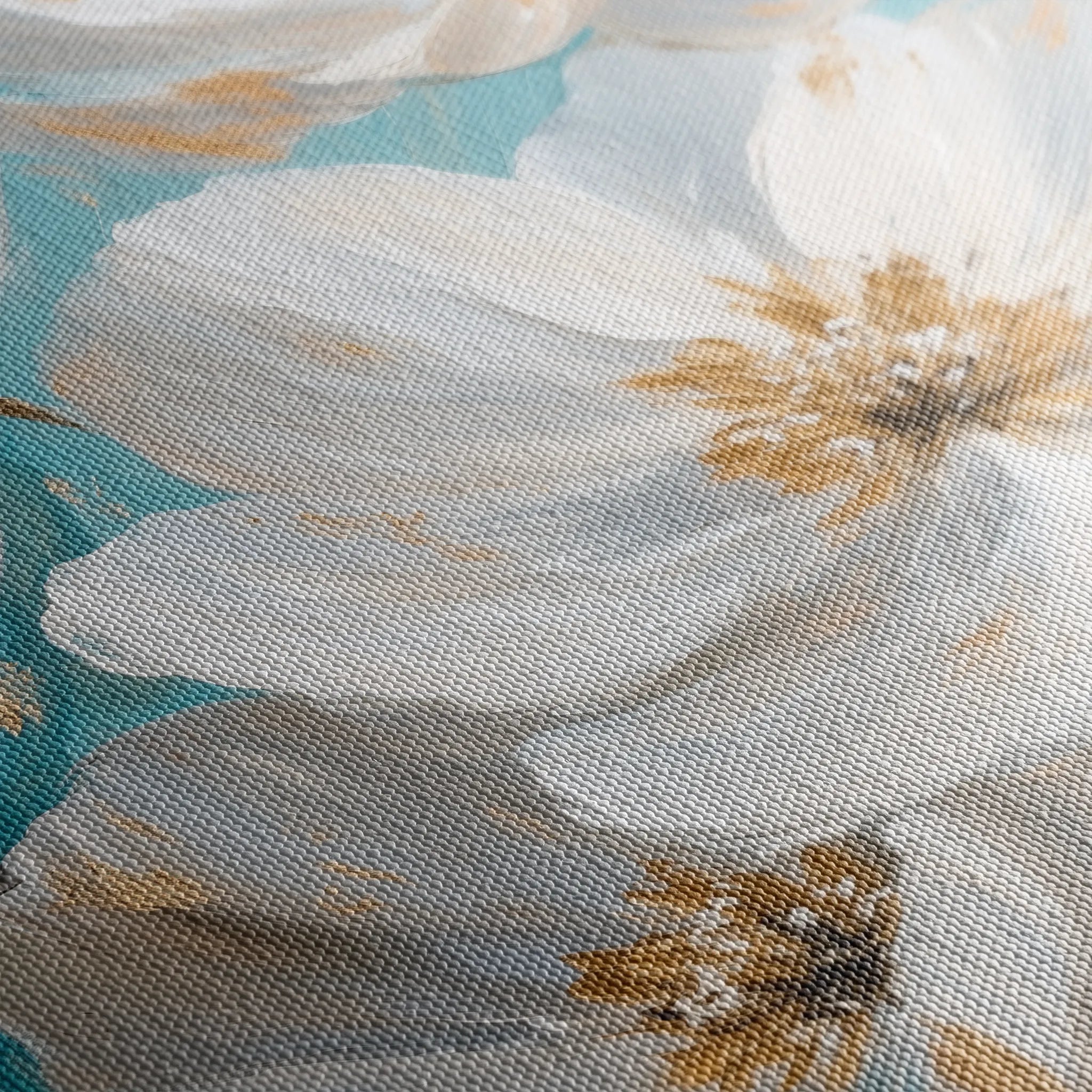 Floral 1335 Canvas Art 16" x 16" / 40 x 40 cm / Black