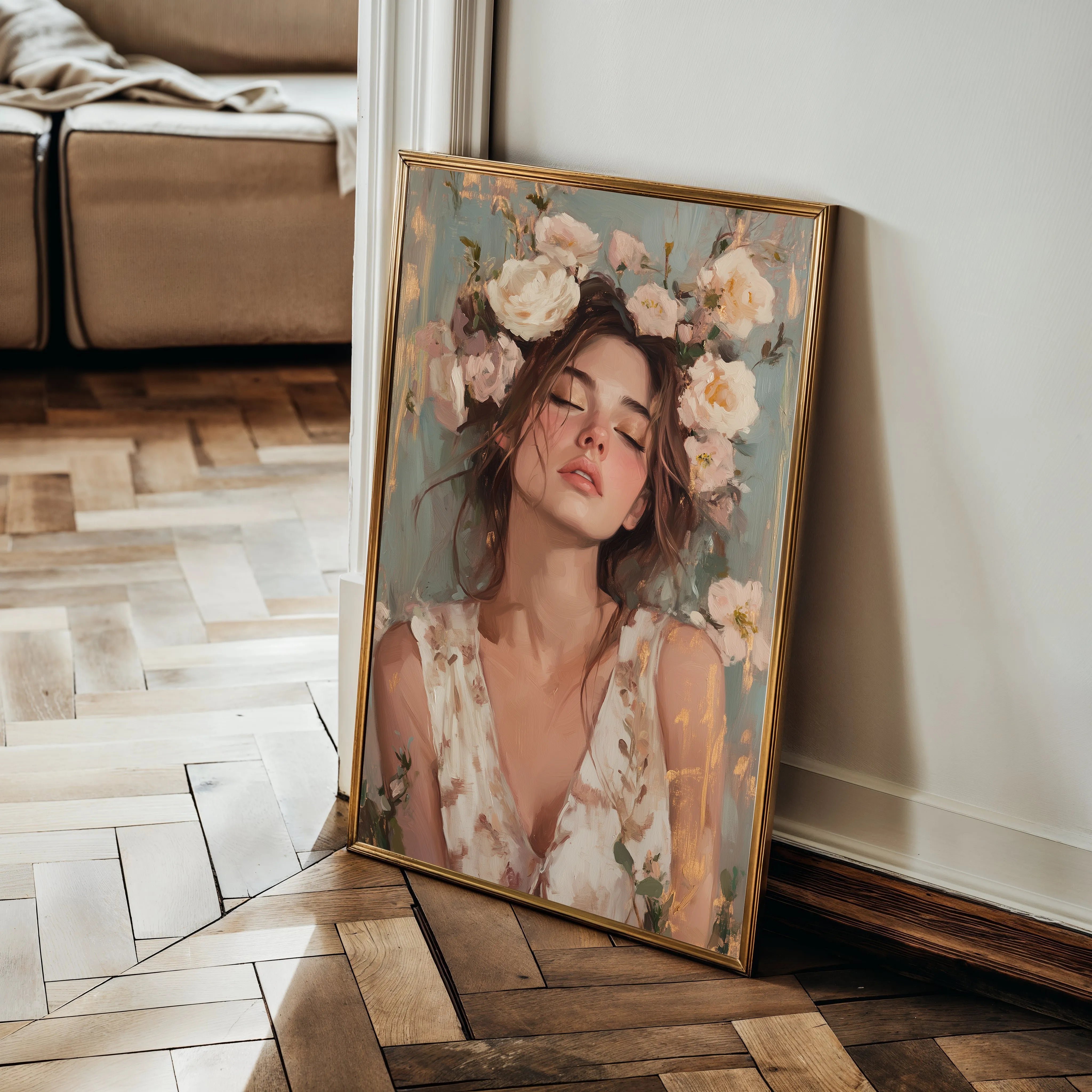 Portrait 134 Canvas Art 18" x 24" / 45 x 60 cm / Black