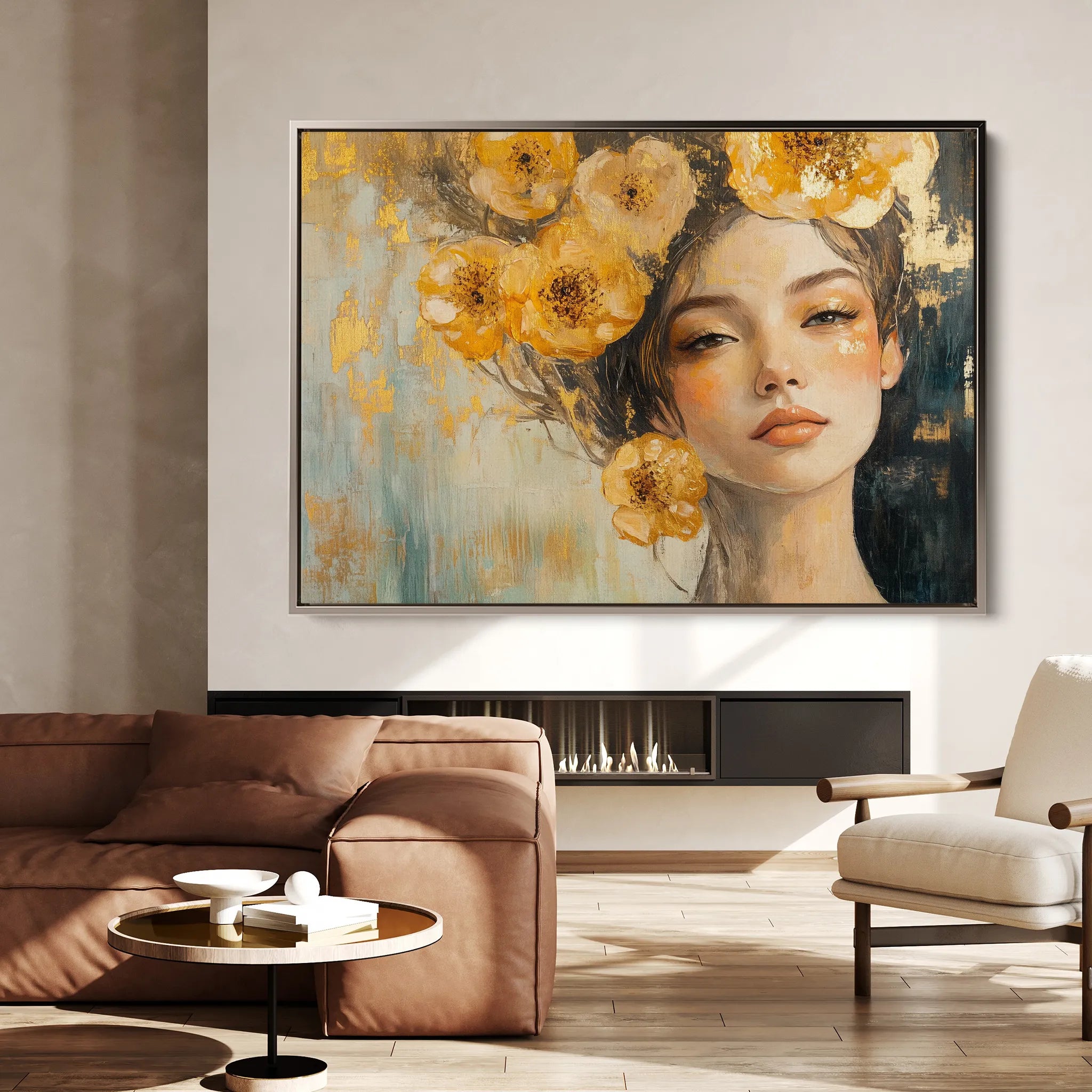 Portrait 135 Canvas Art 18" x 24" / 45 x 60 cm / Black