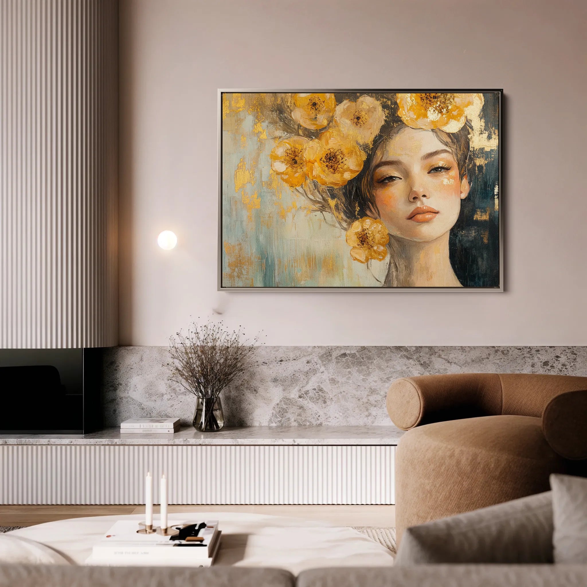 Portrait 135 Canvas Art 18" x 24" / 45 x 60 cm / Black