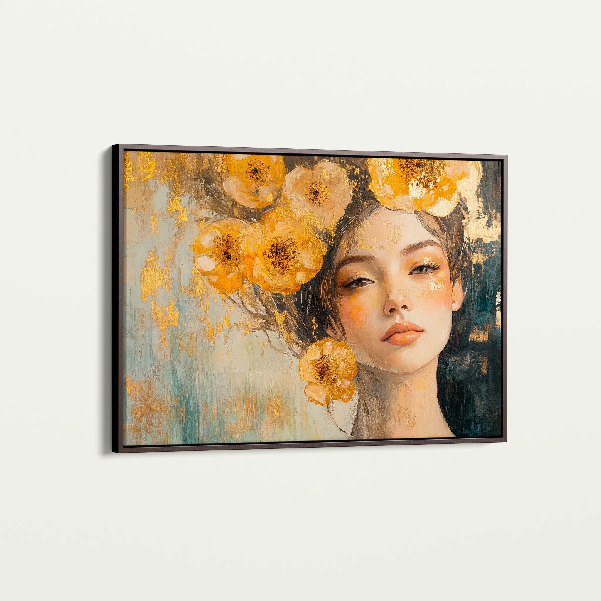 Portrait 135 Canvas Art 18" x 24" / 45 x 60 cm / Black